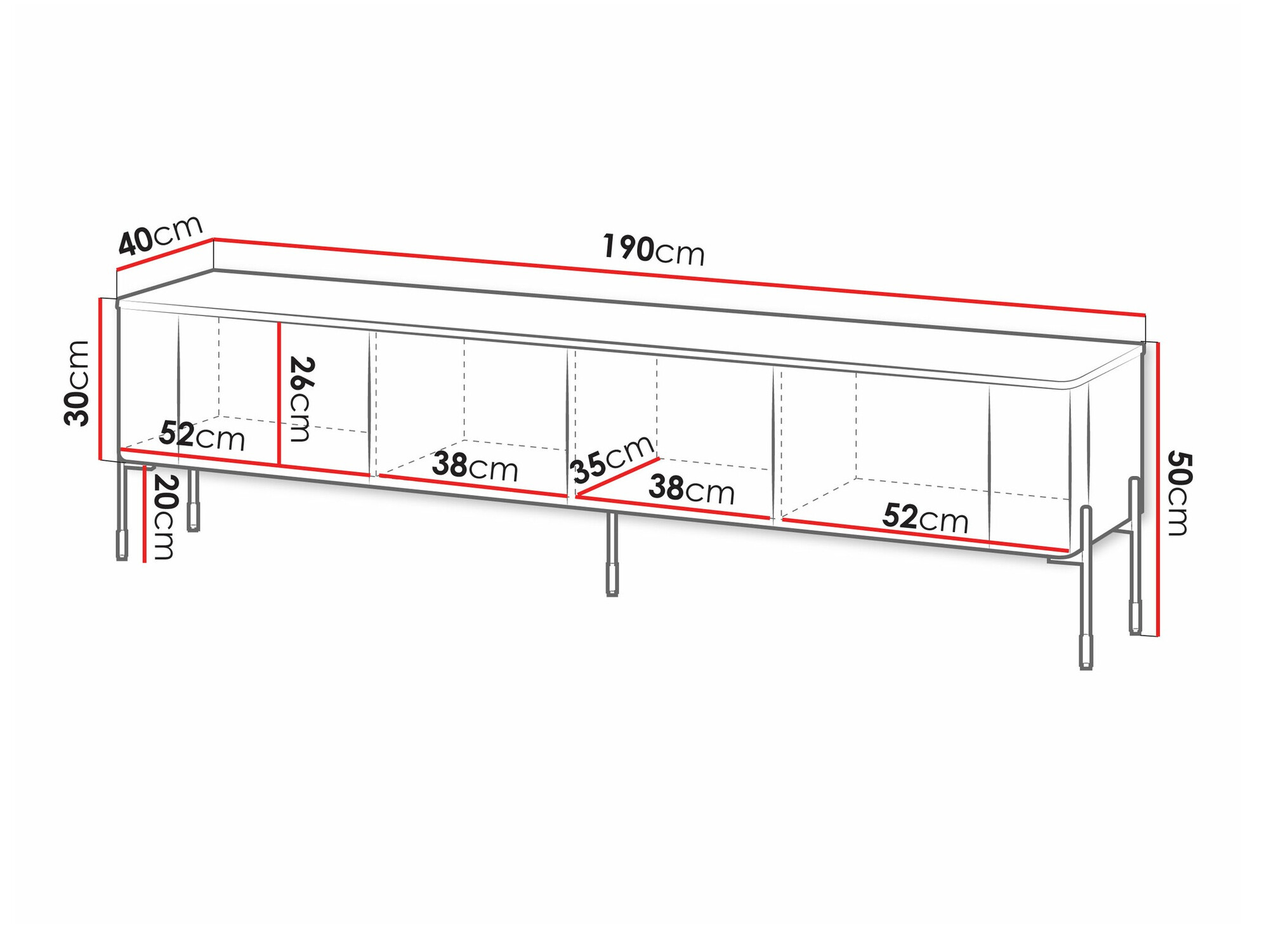 TV-omarica Mavnue 102 (Črna)
