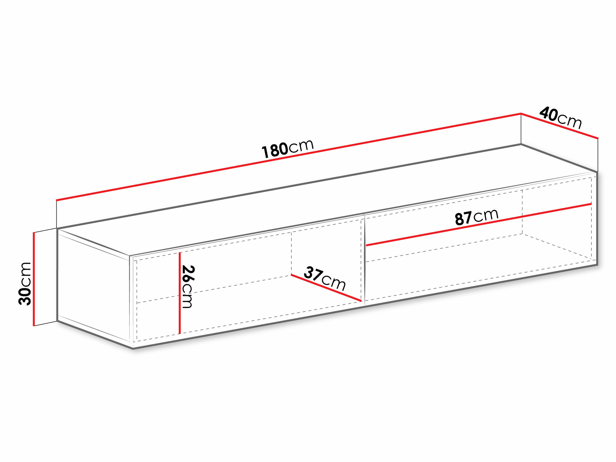 TV-omarica Vilrin I (Bela + Sijaj bela)