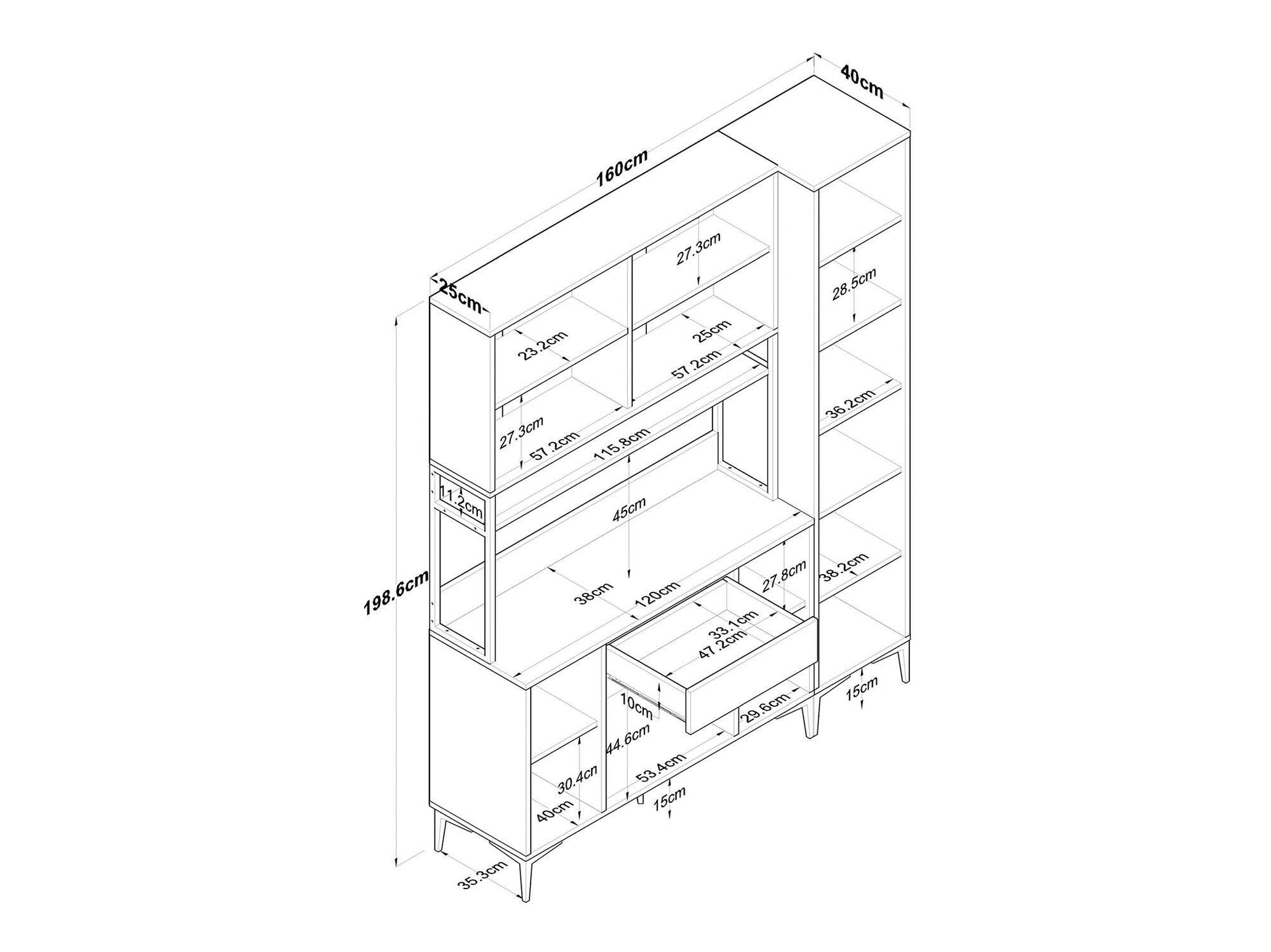 Večnamensko pohištvo Kailua 2500