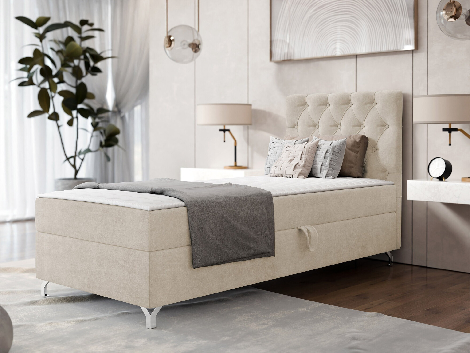 Boxspring postelja Memphis 142 (Manila 02)