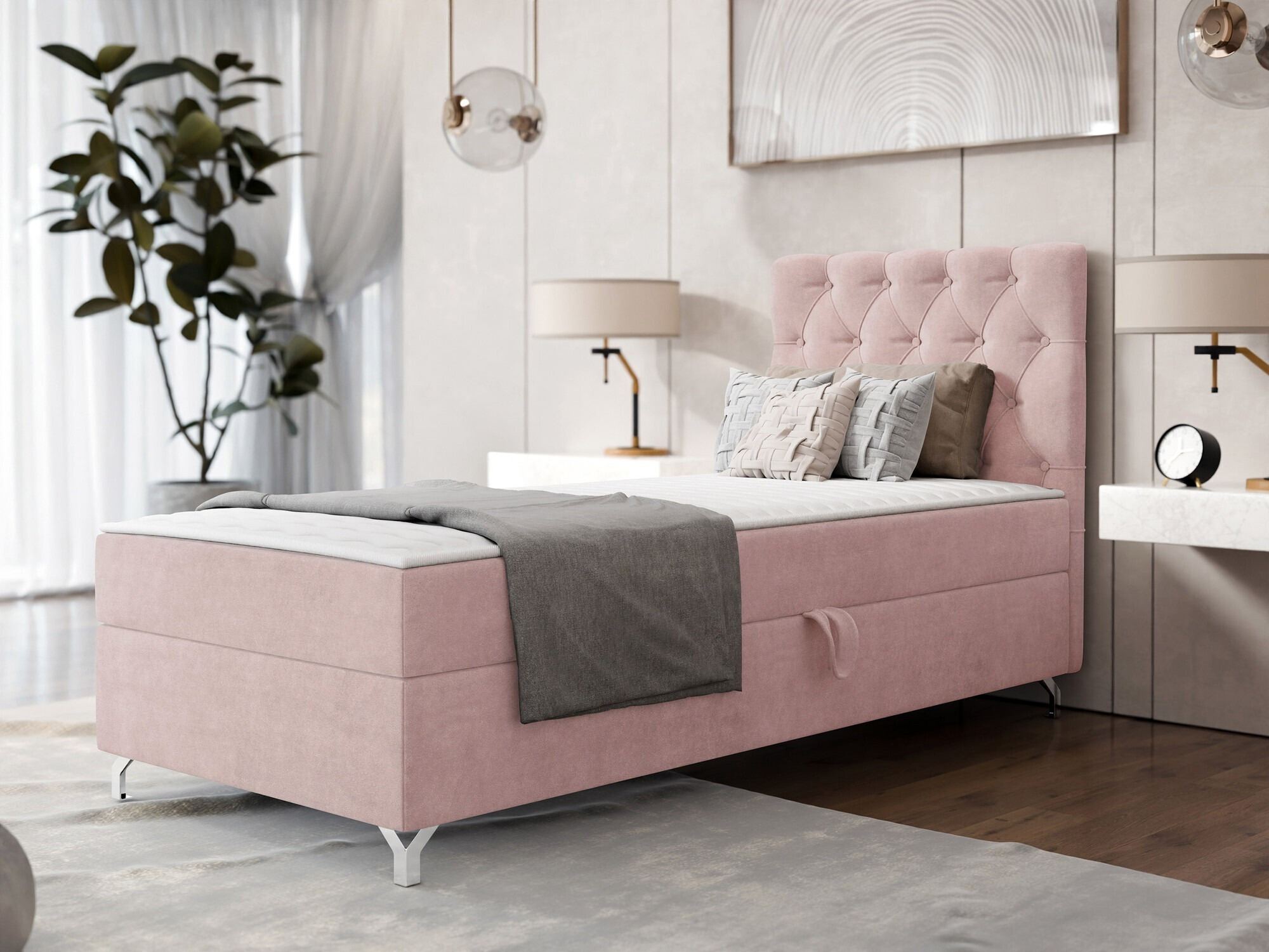 Boxspring postelja Memphis 142 (Manila 09)