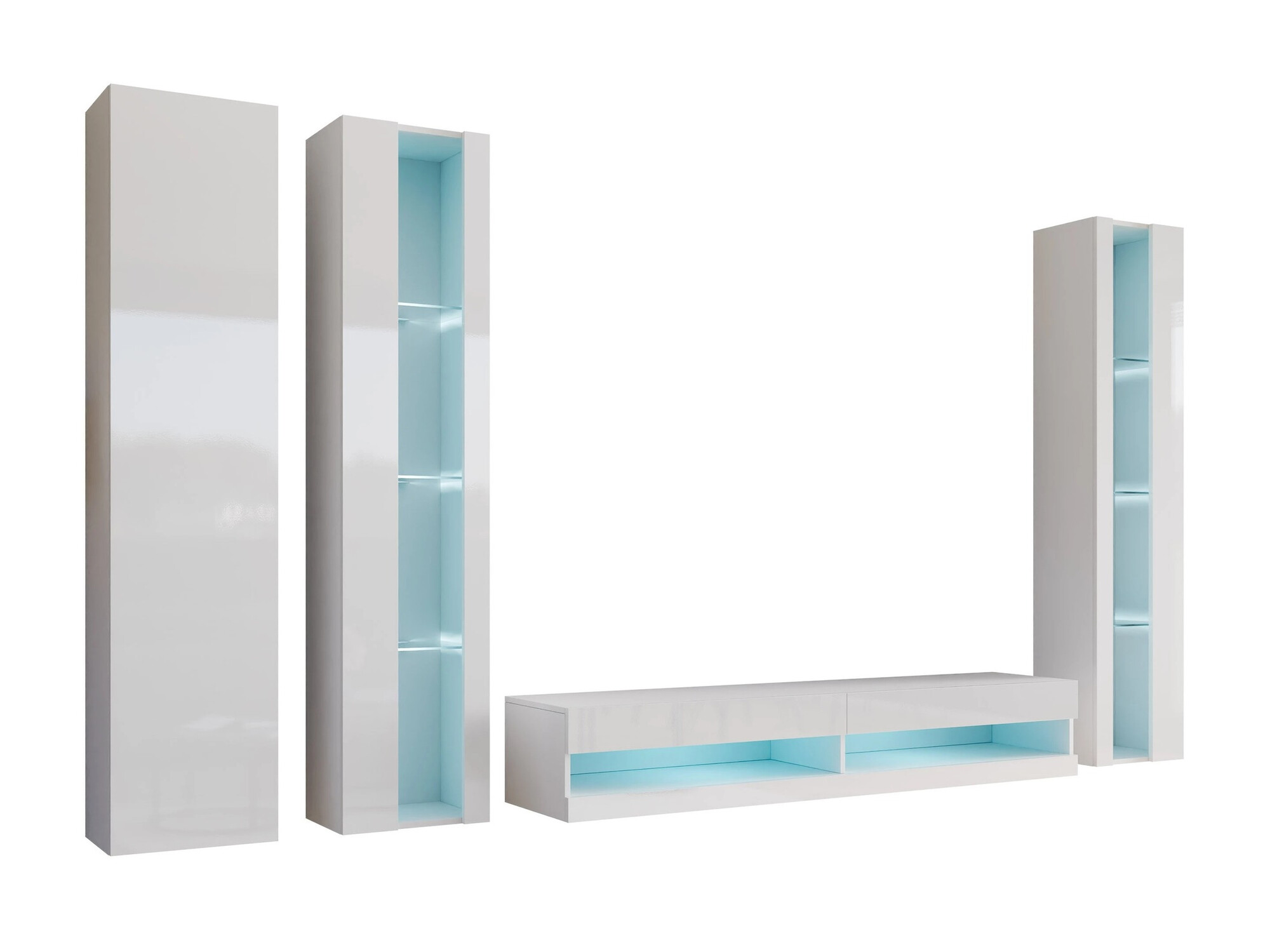 Dnevni prostor Venenou 116 (Bela + Sijaj bela)