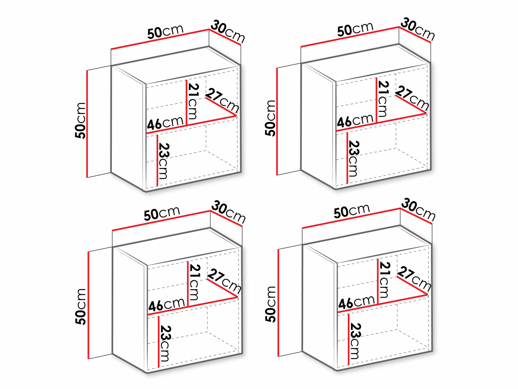 Komplet omaric Vilrin (Bela + Sijaj bela)