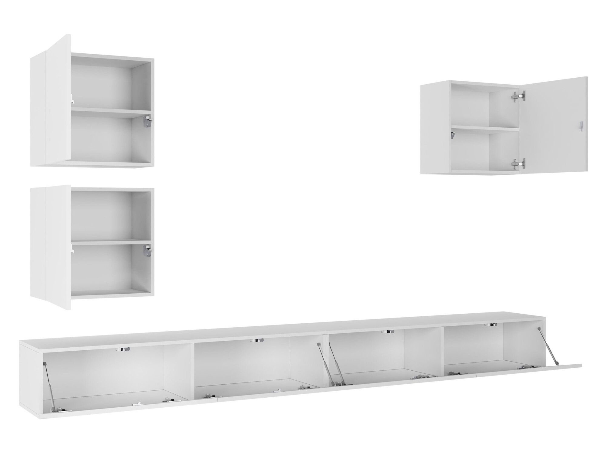 Komplet za dnevno sobo Venenou 108 (Bela + Sijaj bela)