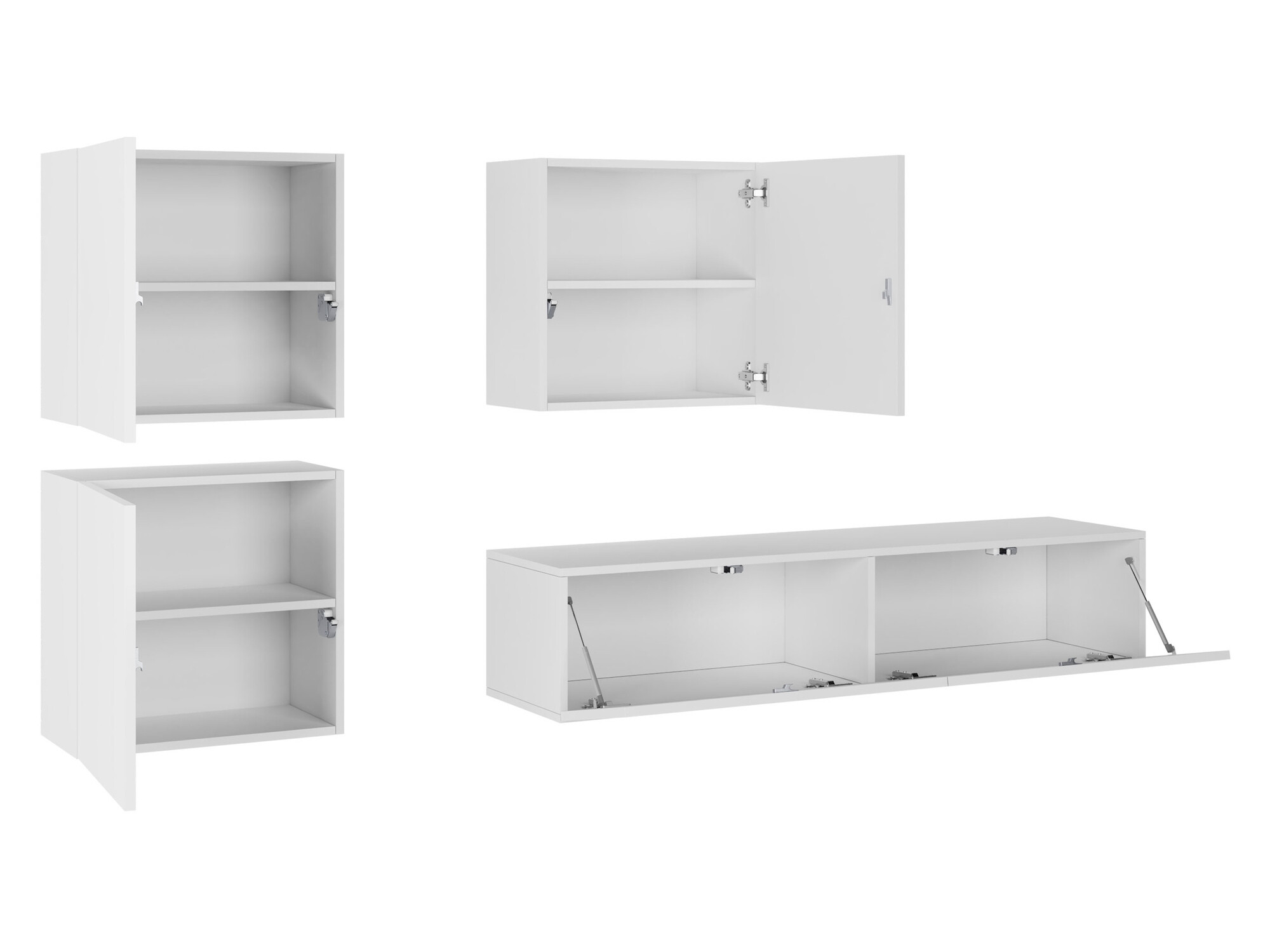 Komplet za dnevno sobo Venenou 109 (Bela + Sijaj bela)