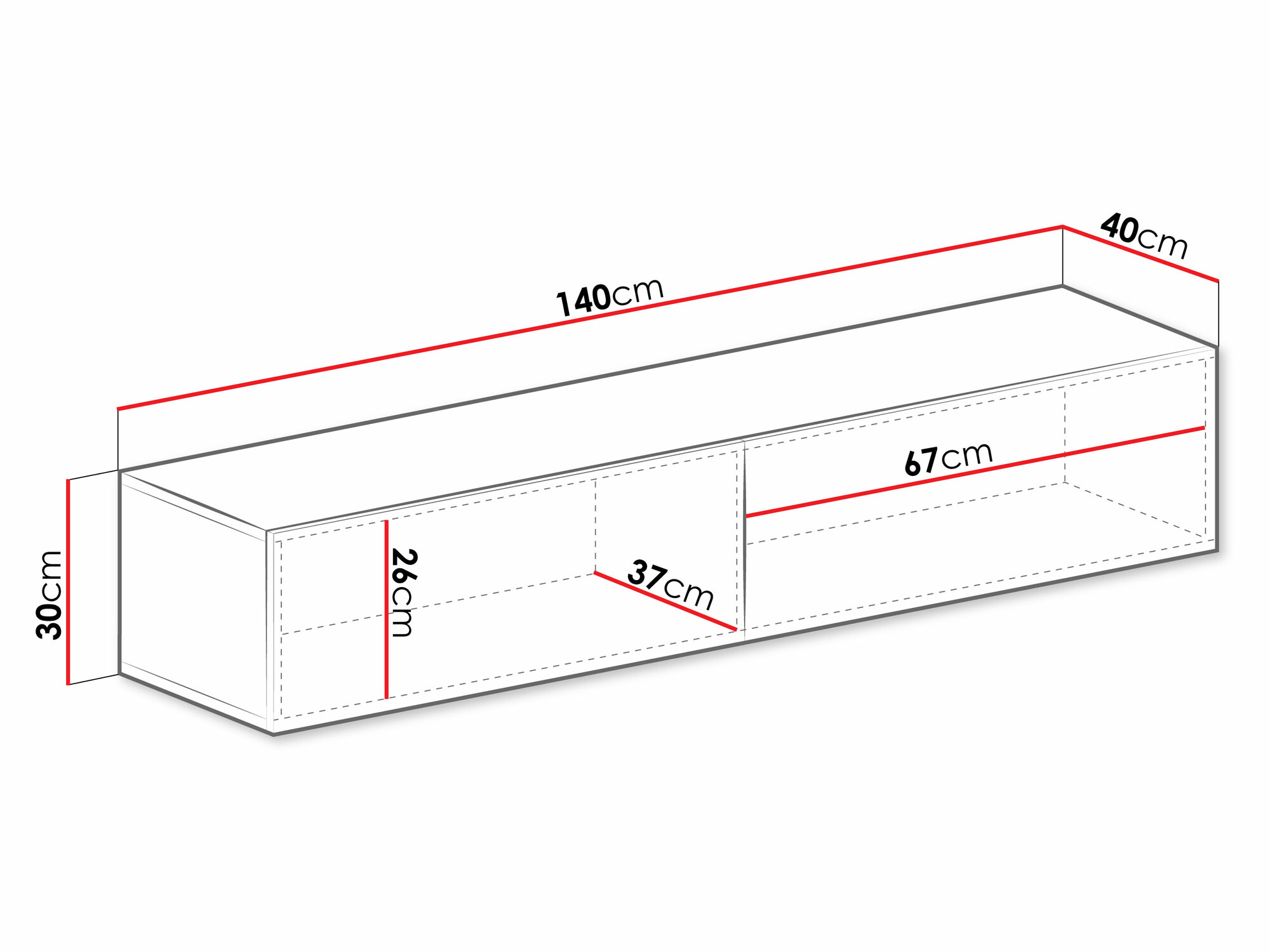 TV-omarica Vilrin II (Bela + Sijaj bela)