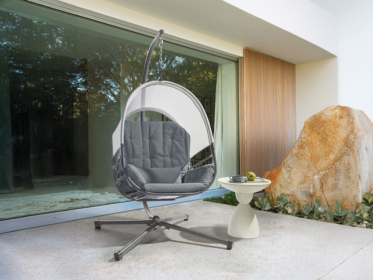 Viseči stol Berwyn 2655 (Temno siva)