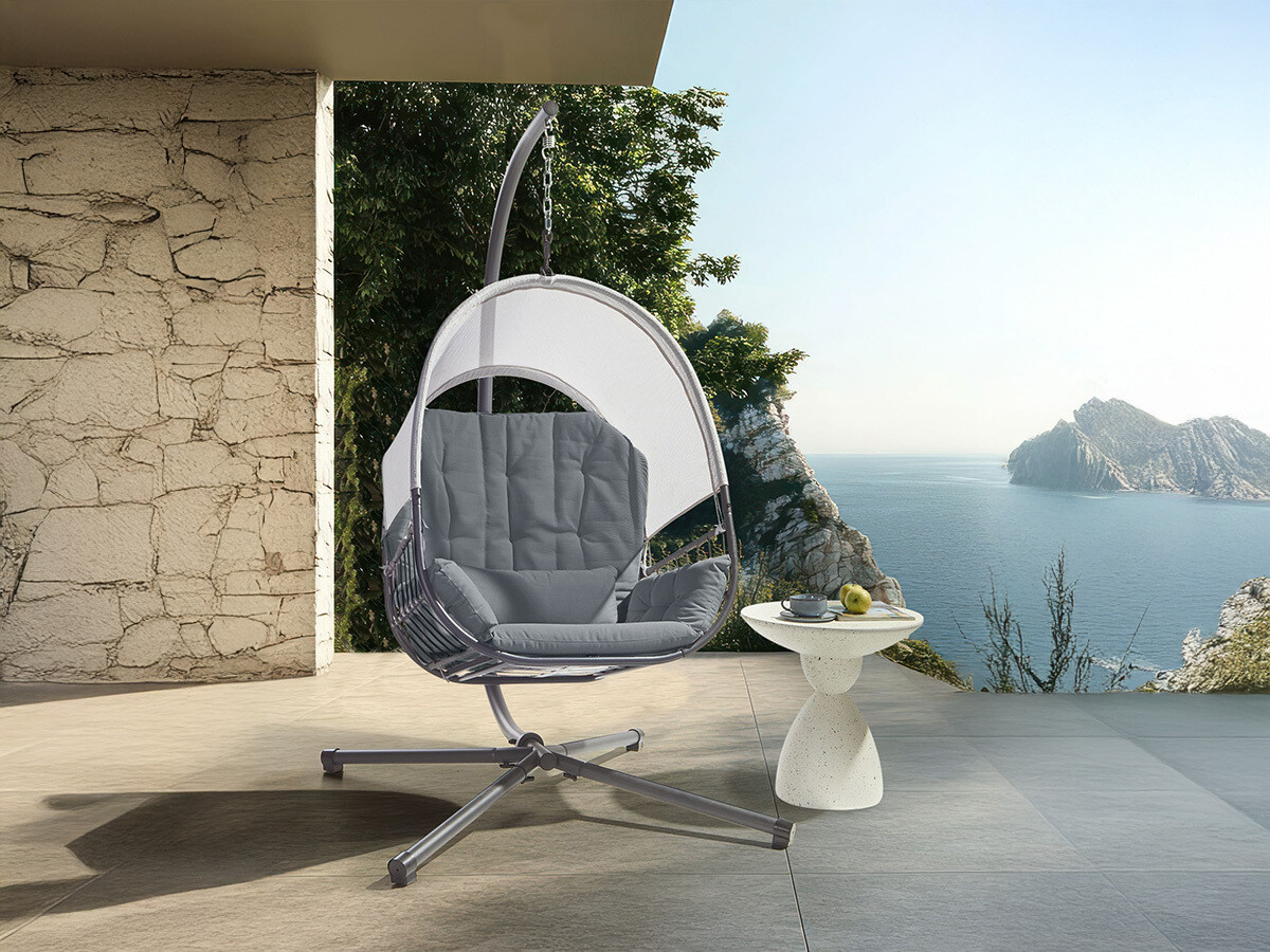 Viseči stol Berwyn 2655 (Temno siva)