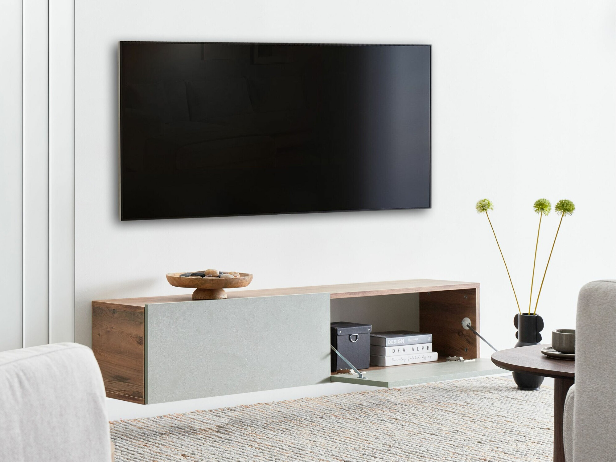 TV-omarica Berwyn 2663 (Svetlo zelena + Rjava)