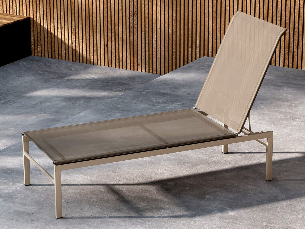 Vrtni ležalnik Dallas 4834 (Bež + Svetlo rjava)