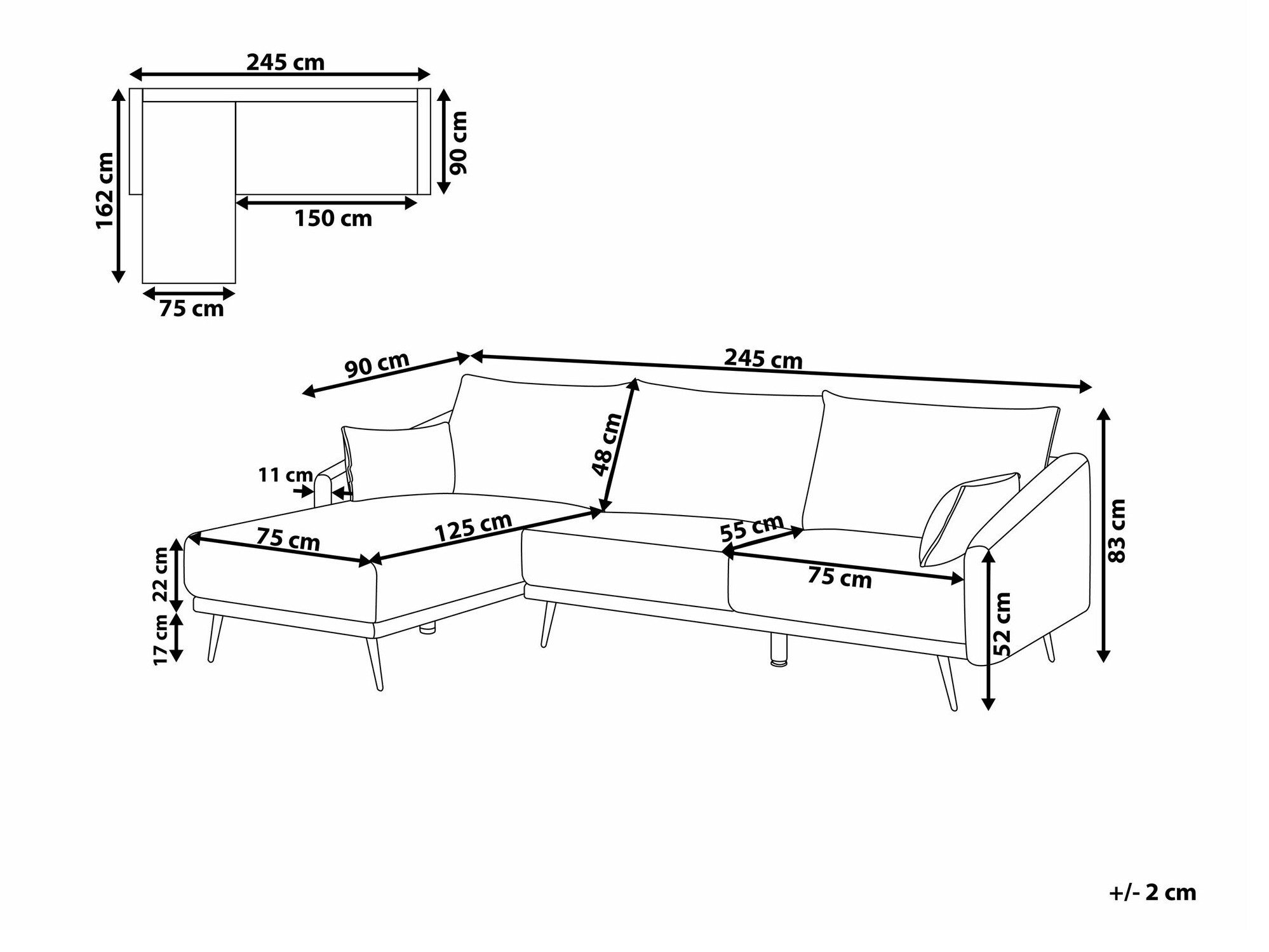 Kotna garnitura Berwyn 1432 (Bela)
