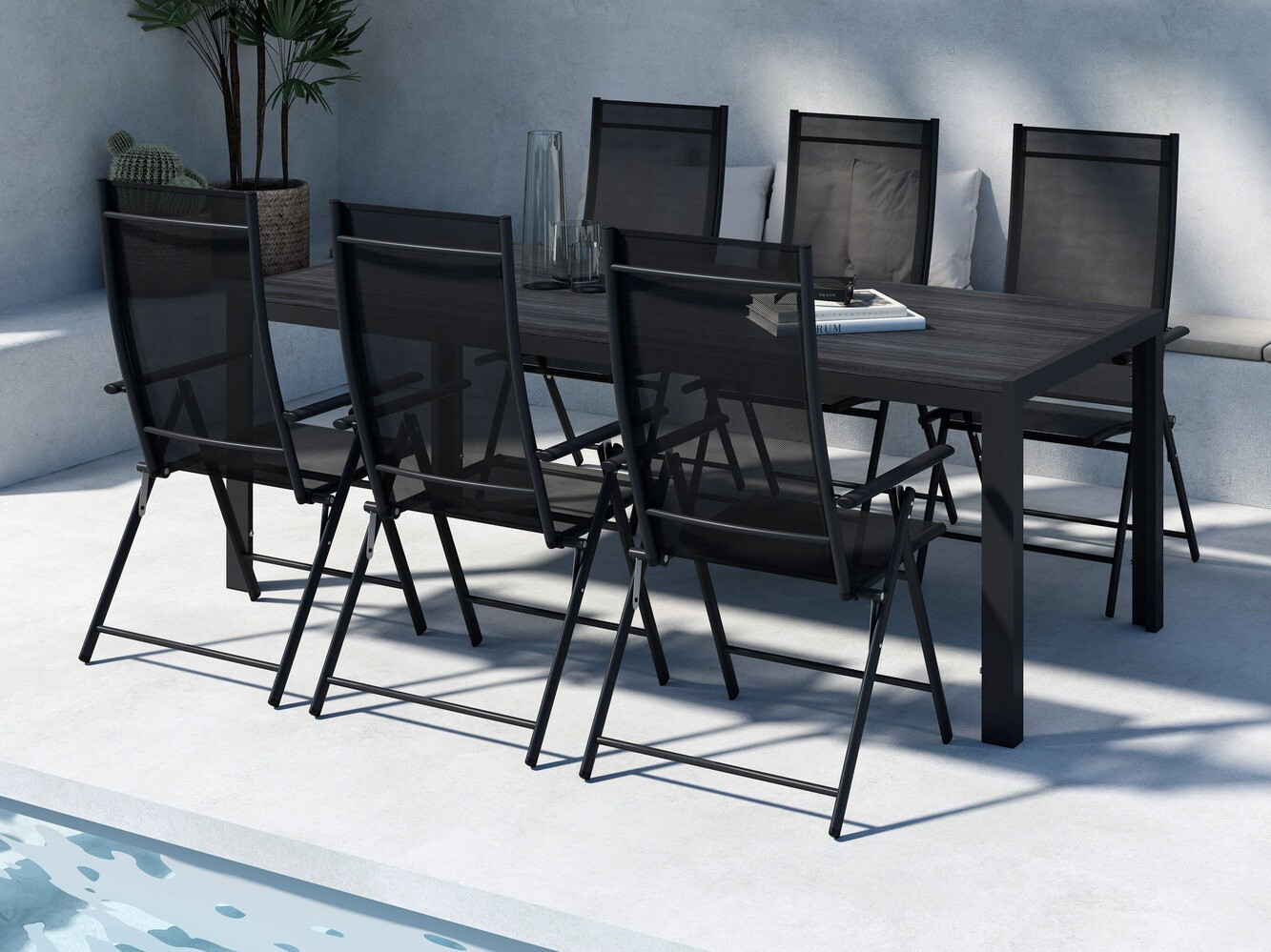 Vrtna miza Dallas 4835 (Črna)