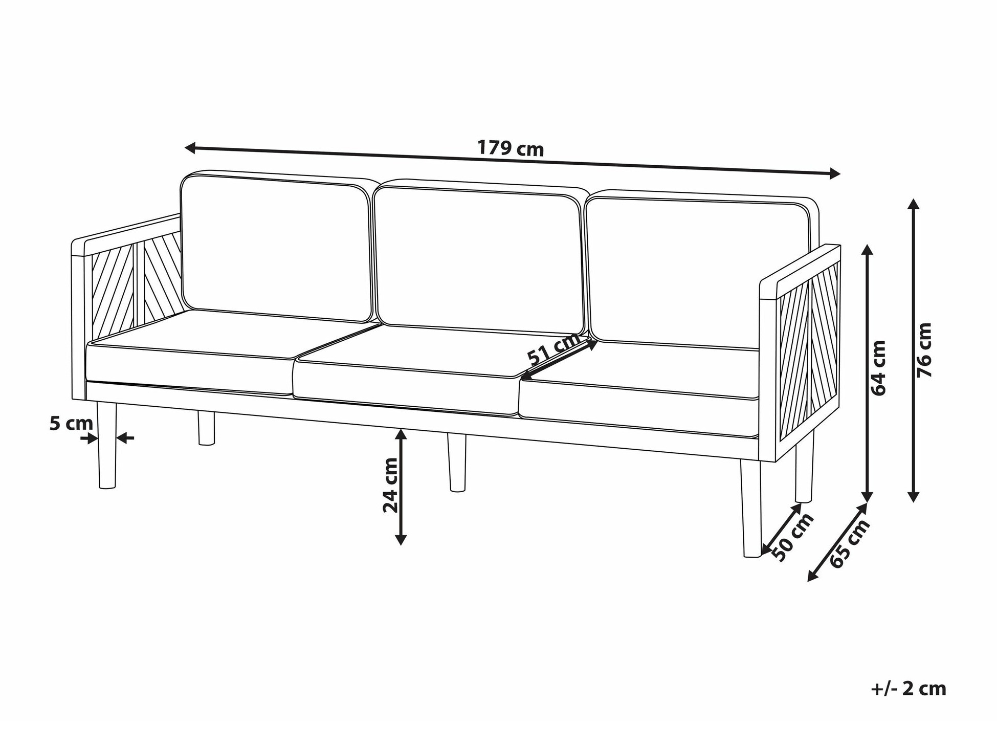 Vrtni kavč Camenou 107