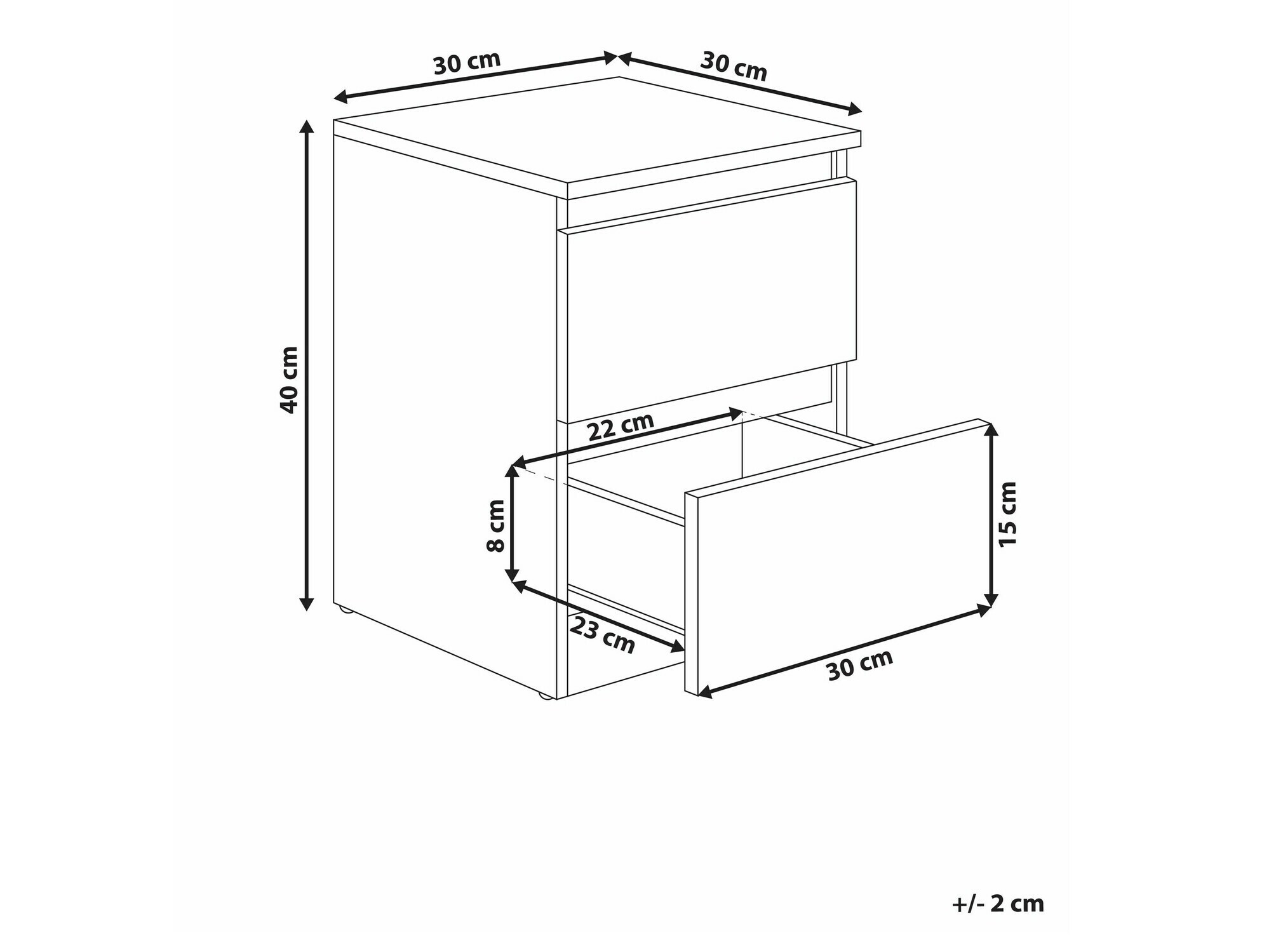 Nočna omarica Berwyn 2670