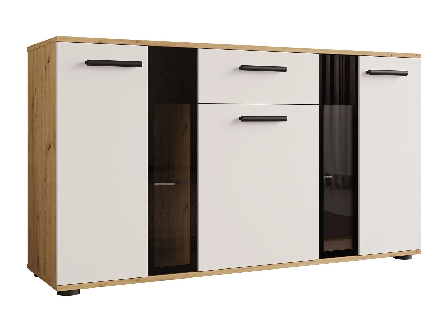 Komoda Genio (Artrisan hrast + Bela)