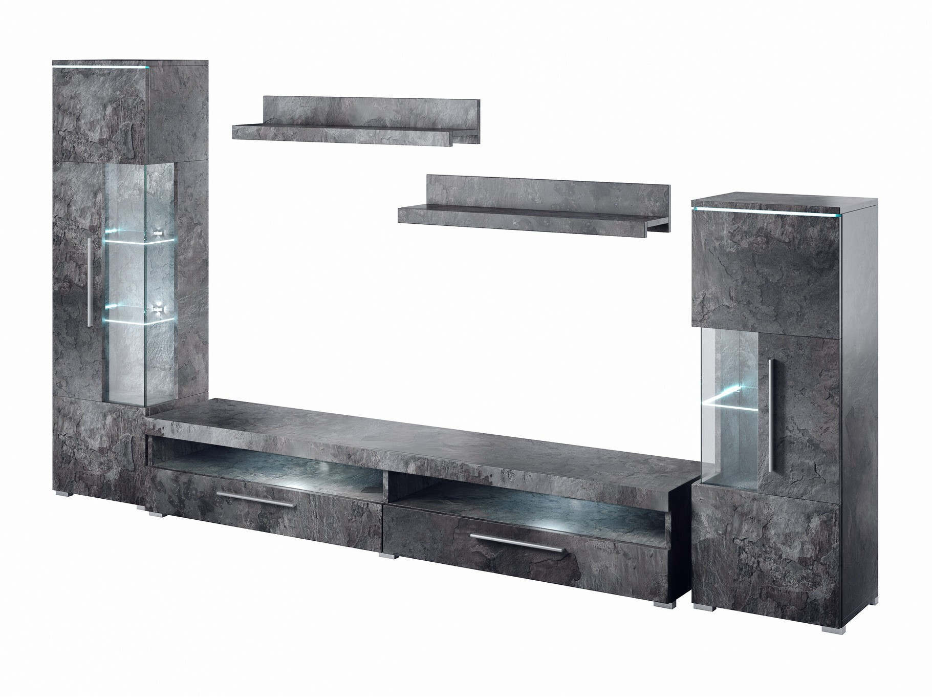 Komplet za dnevno sobo Torvire 107 (Temen beton)