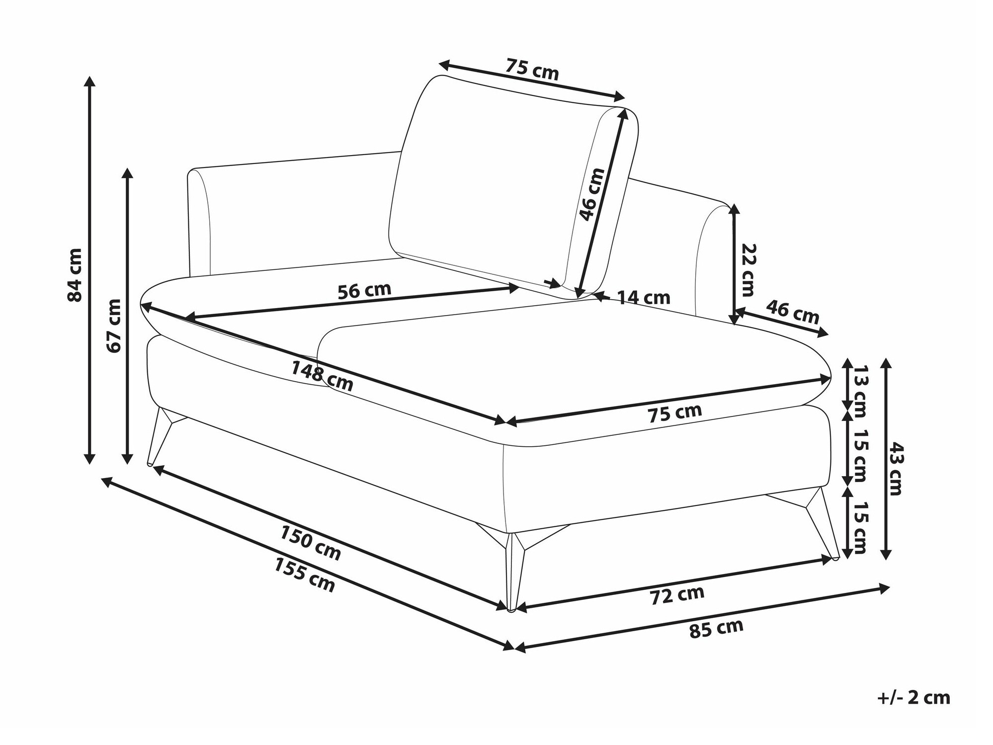 Počivalnik Berwyn 2674 (Bež)