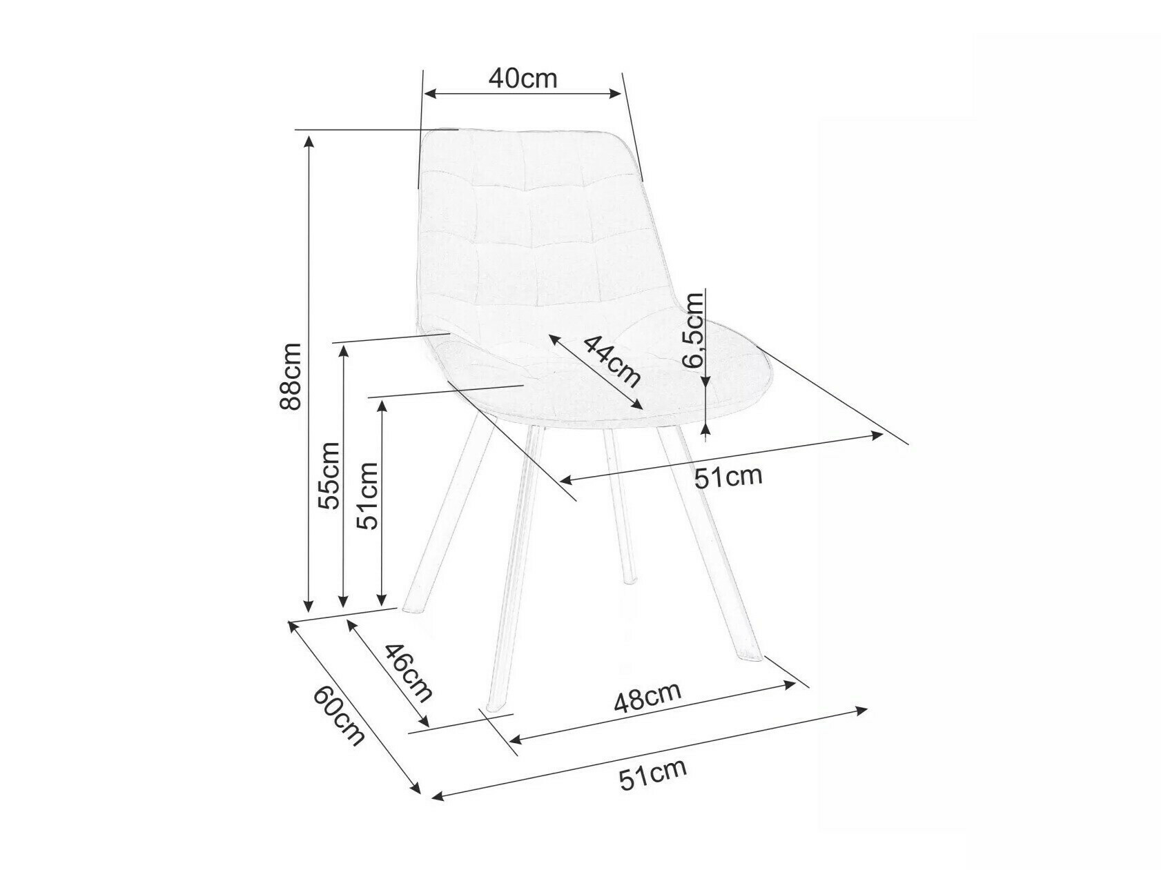 Stol Detroit 747 (Bež)