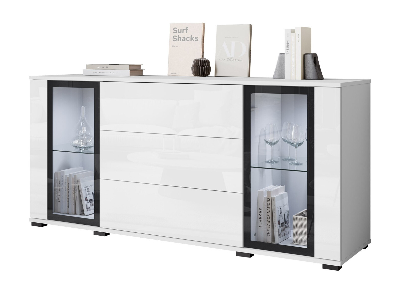 Komoda Torcame 101 (Bela + Sijaj bela)