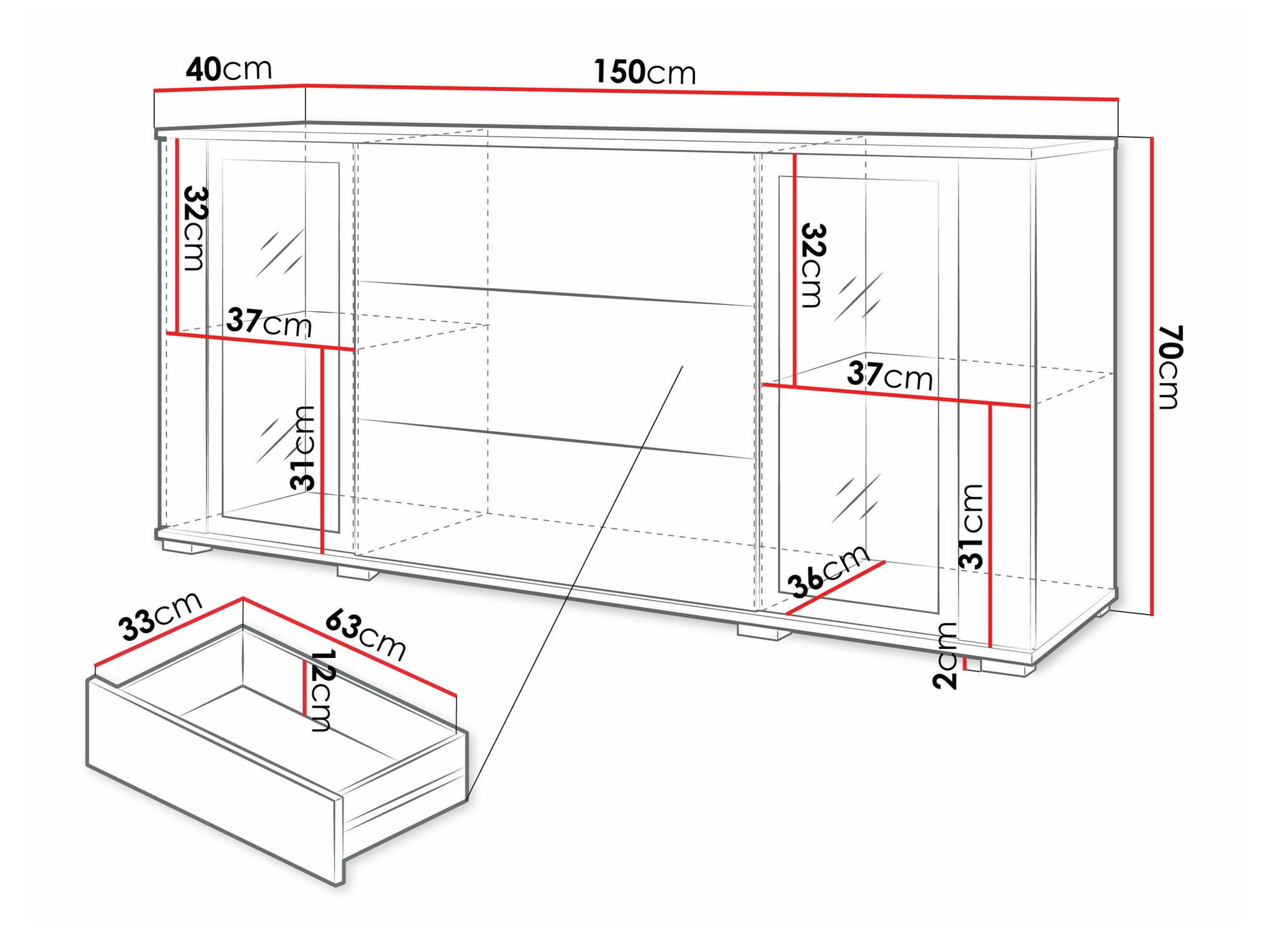 Komoda Torcame 101 (Wotan hrast)