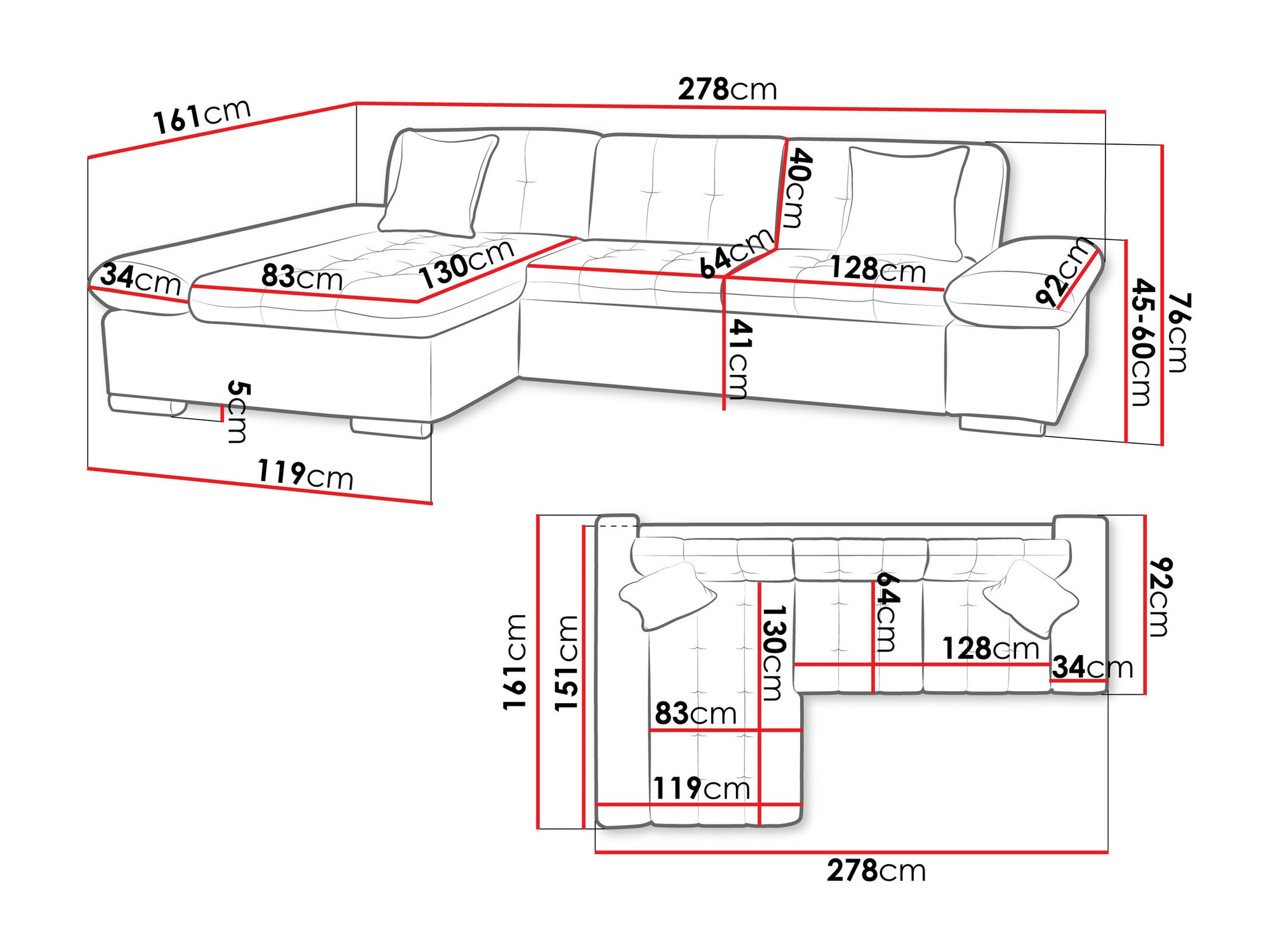 Kotna garnitura Comfivo Serenitas (Lux 06 + Lux 05)