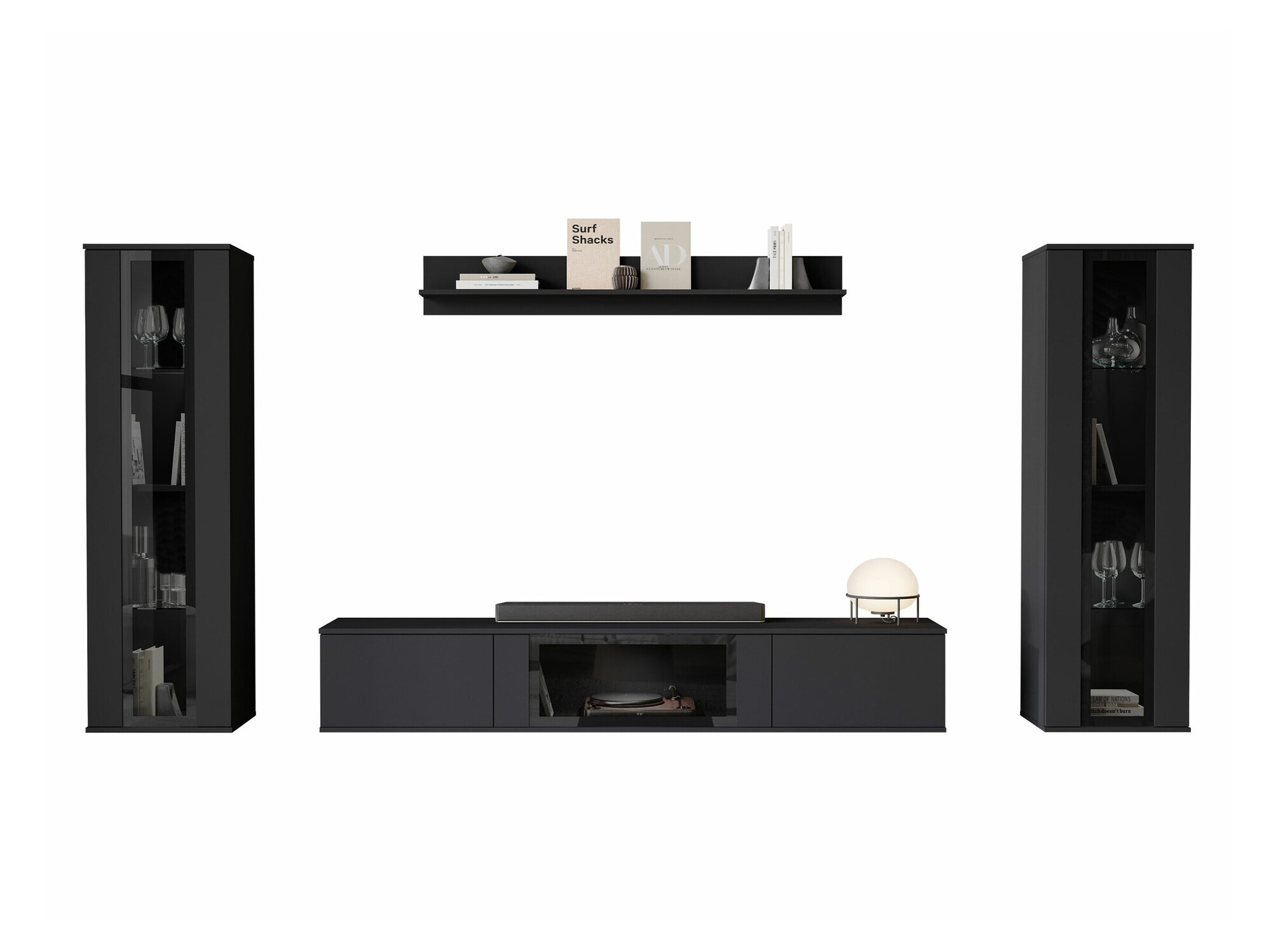 Komplet za dnevno sobo Torcame 103 (Črna)