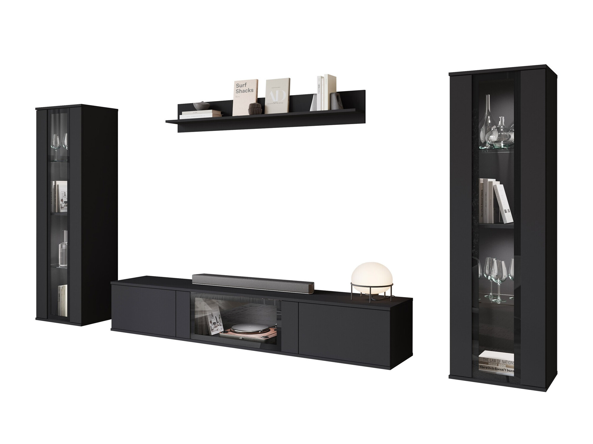 Komplet za dnevno sobo Torcame 103 (Črna)