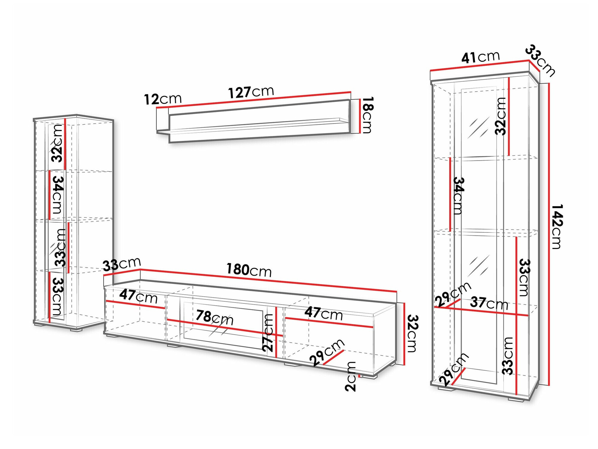 Komplet za dnevno sobo Torcame 103 (Wotan hrast + Sijaj bela)