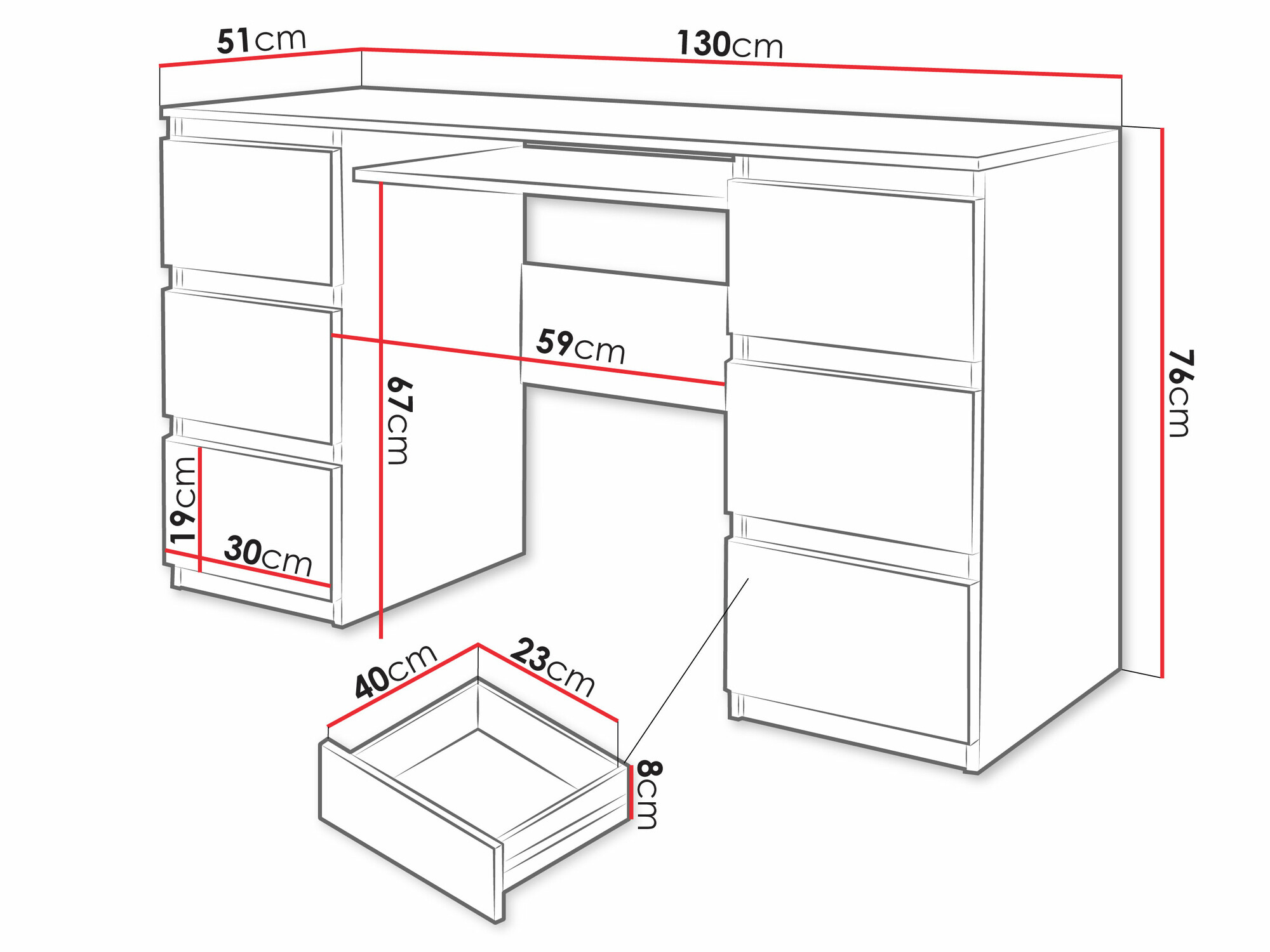 Pisalna miza Comfivo Cor