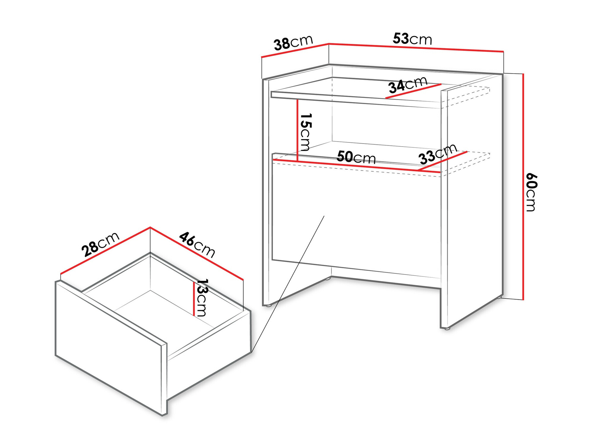 Nočna omarica Filus (Hrast)