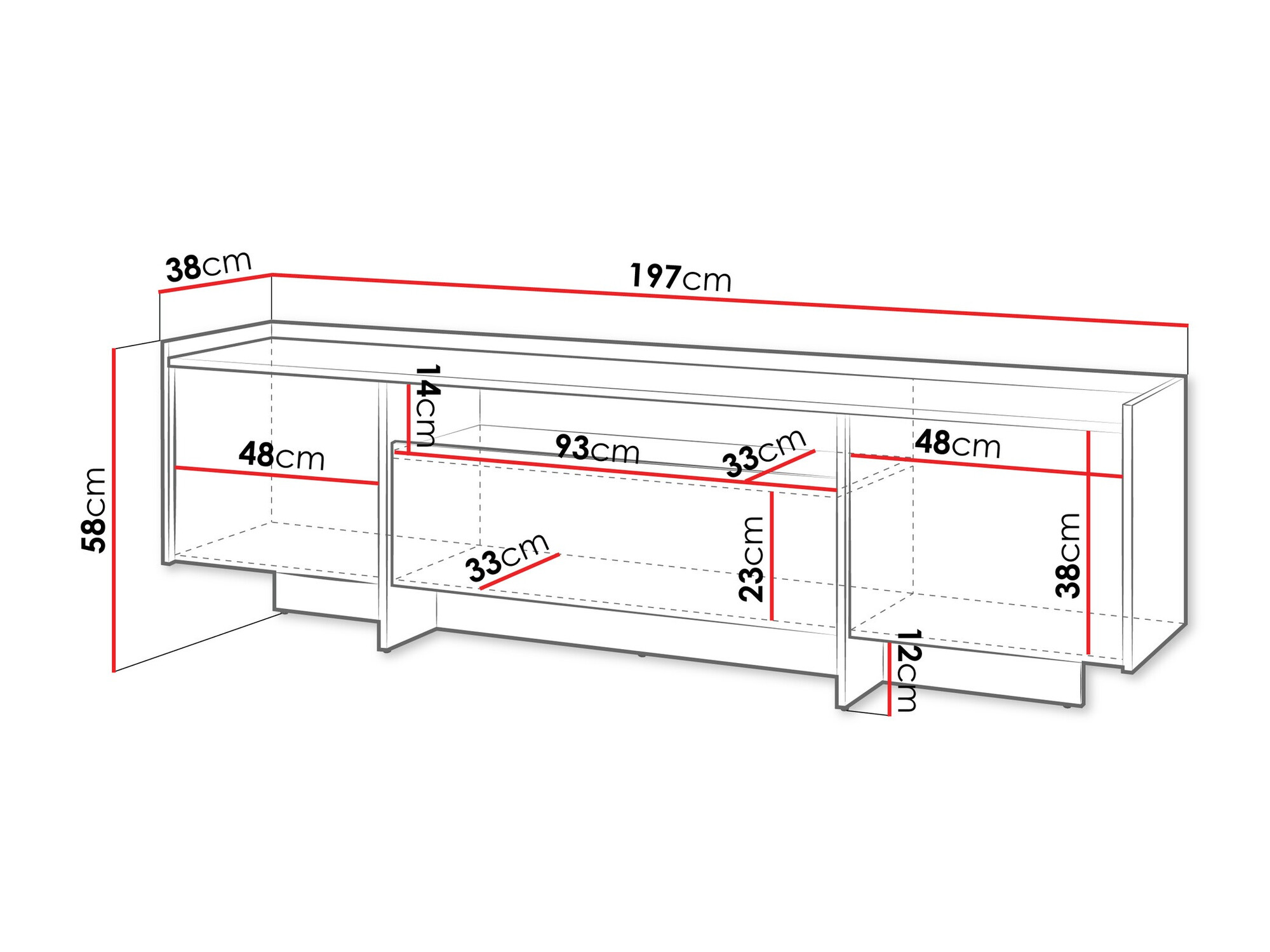 TV-omarica Parma 105 (Hrast)