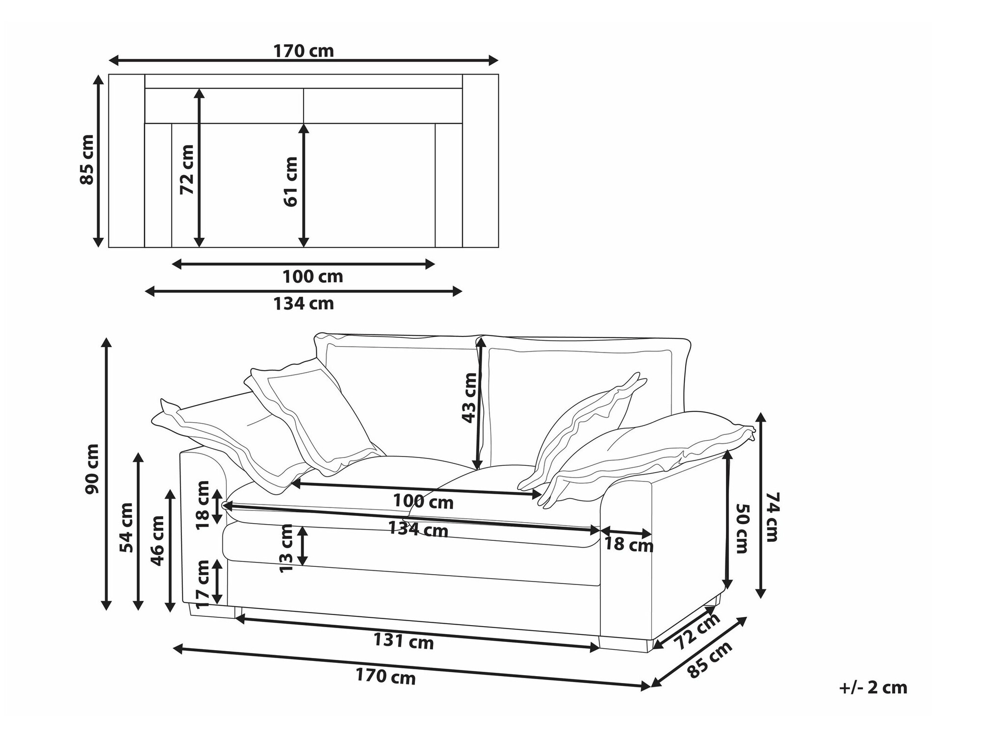 Kavč Berwyn 2693 (Rjava)