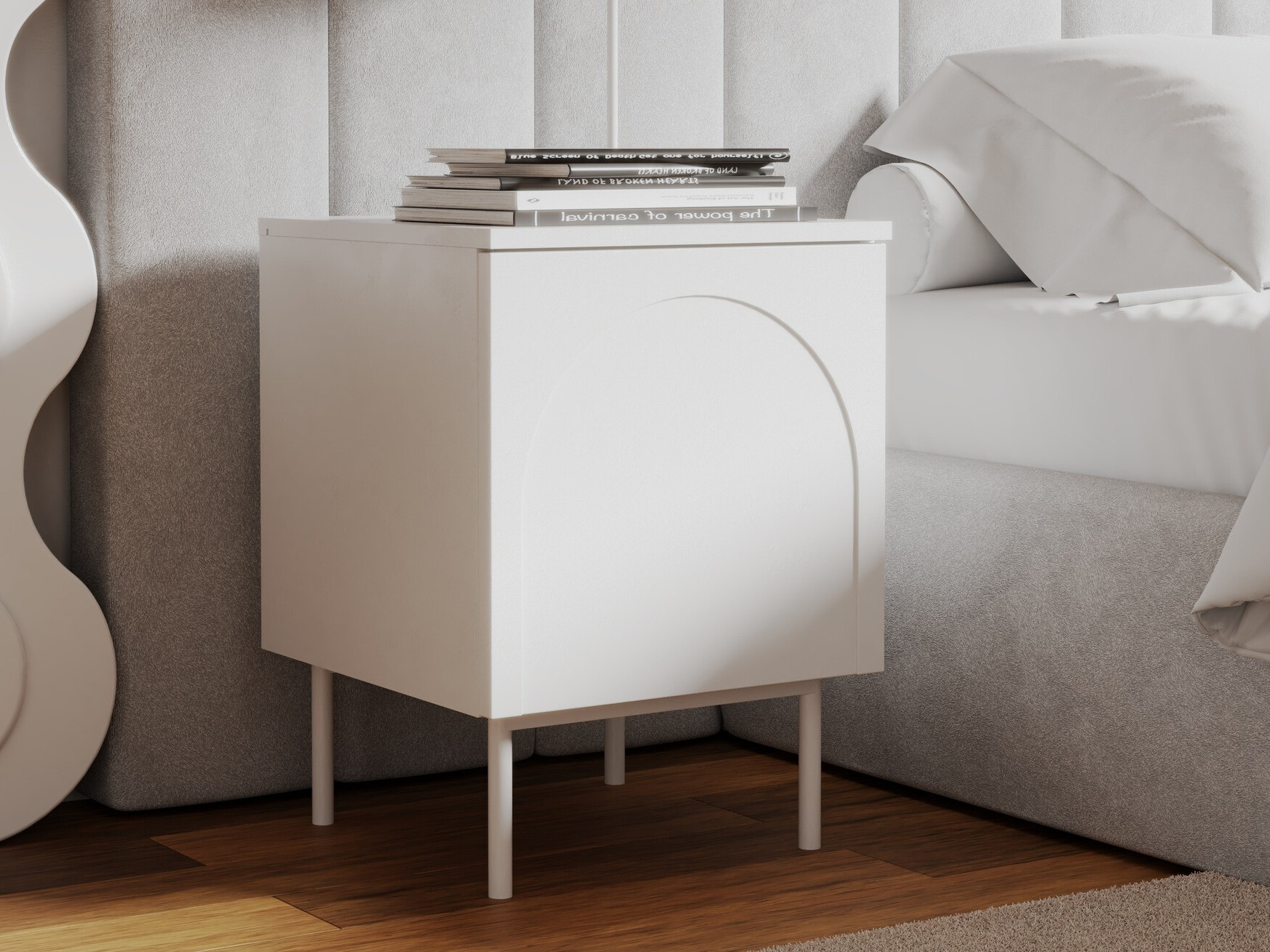 Nočna omarica Burleson 109 (Bela)