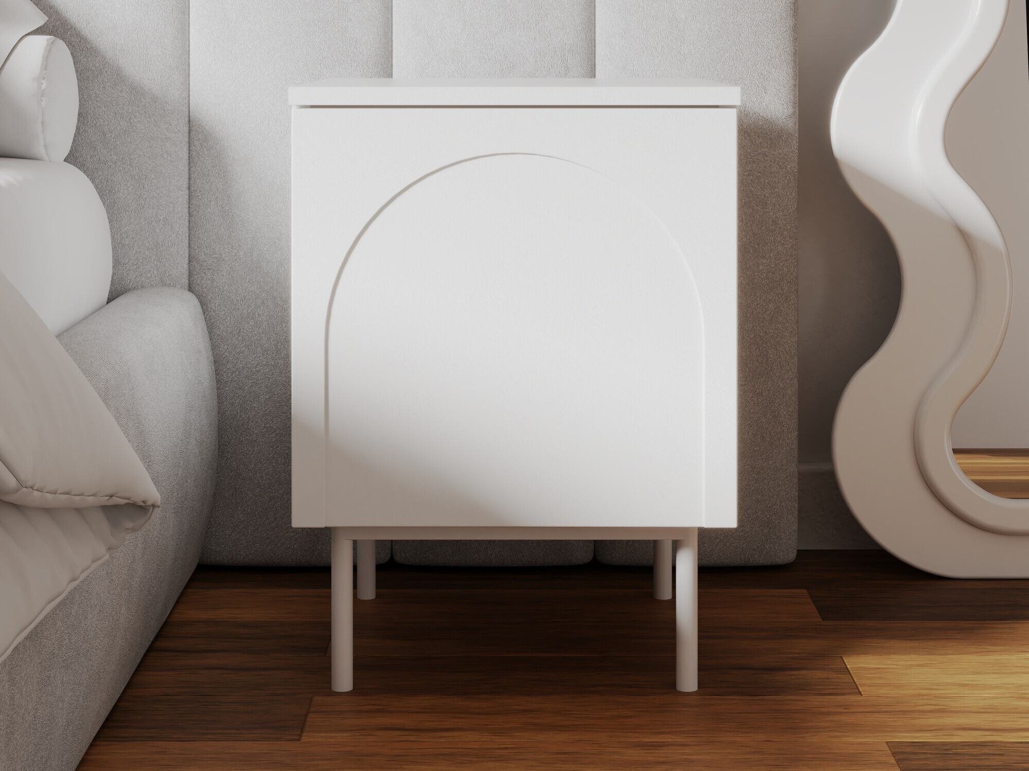 Nočna omarica Burleson 109 (Bela)