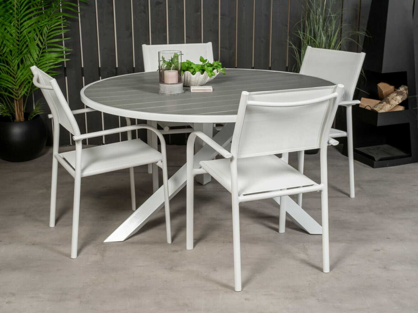 Komplet mize in stolov Dallas 2354
