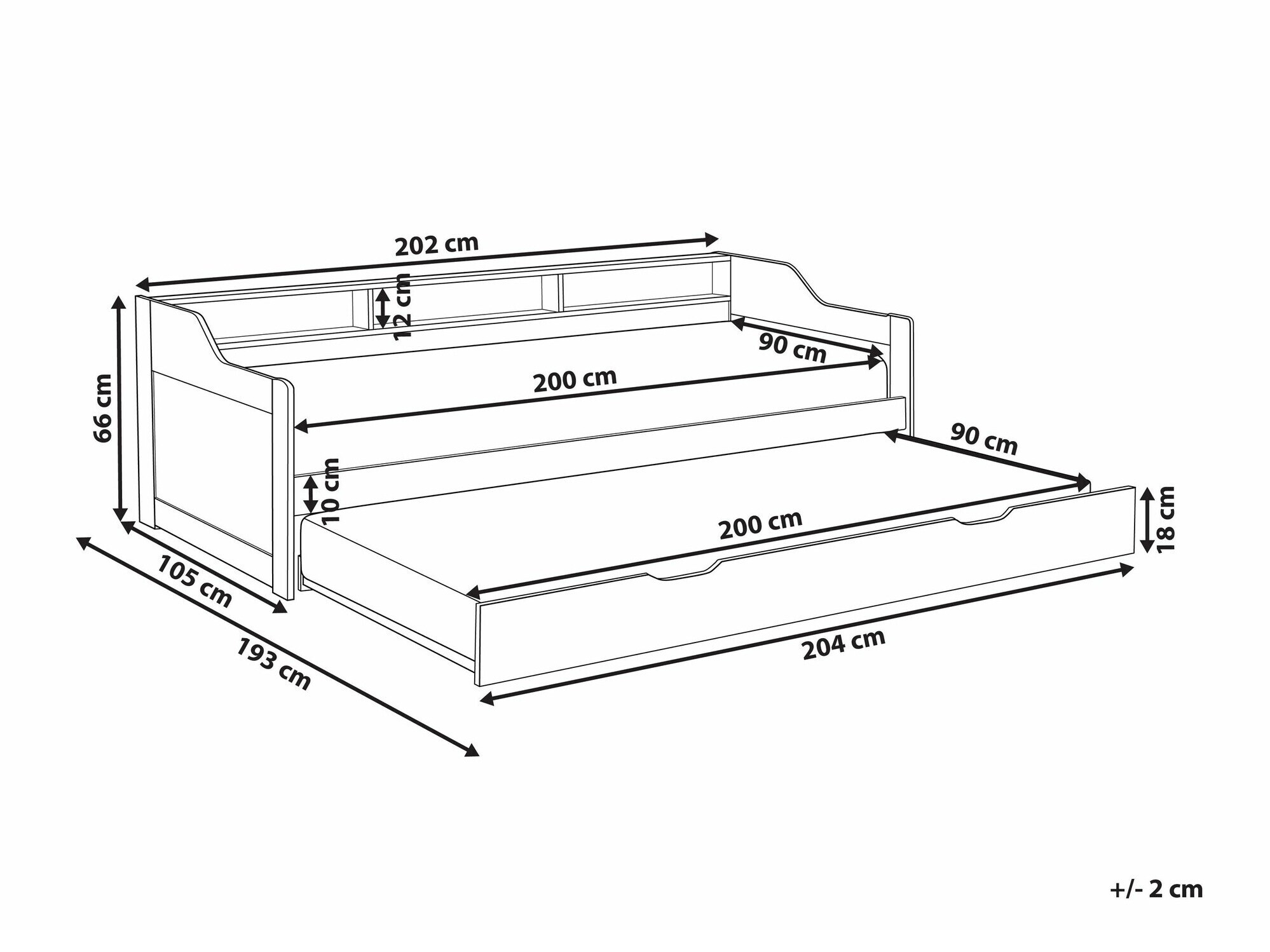 Postelja Berwyn 2289 (Bela + Roza)