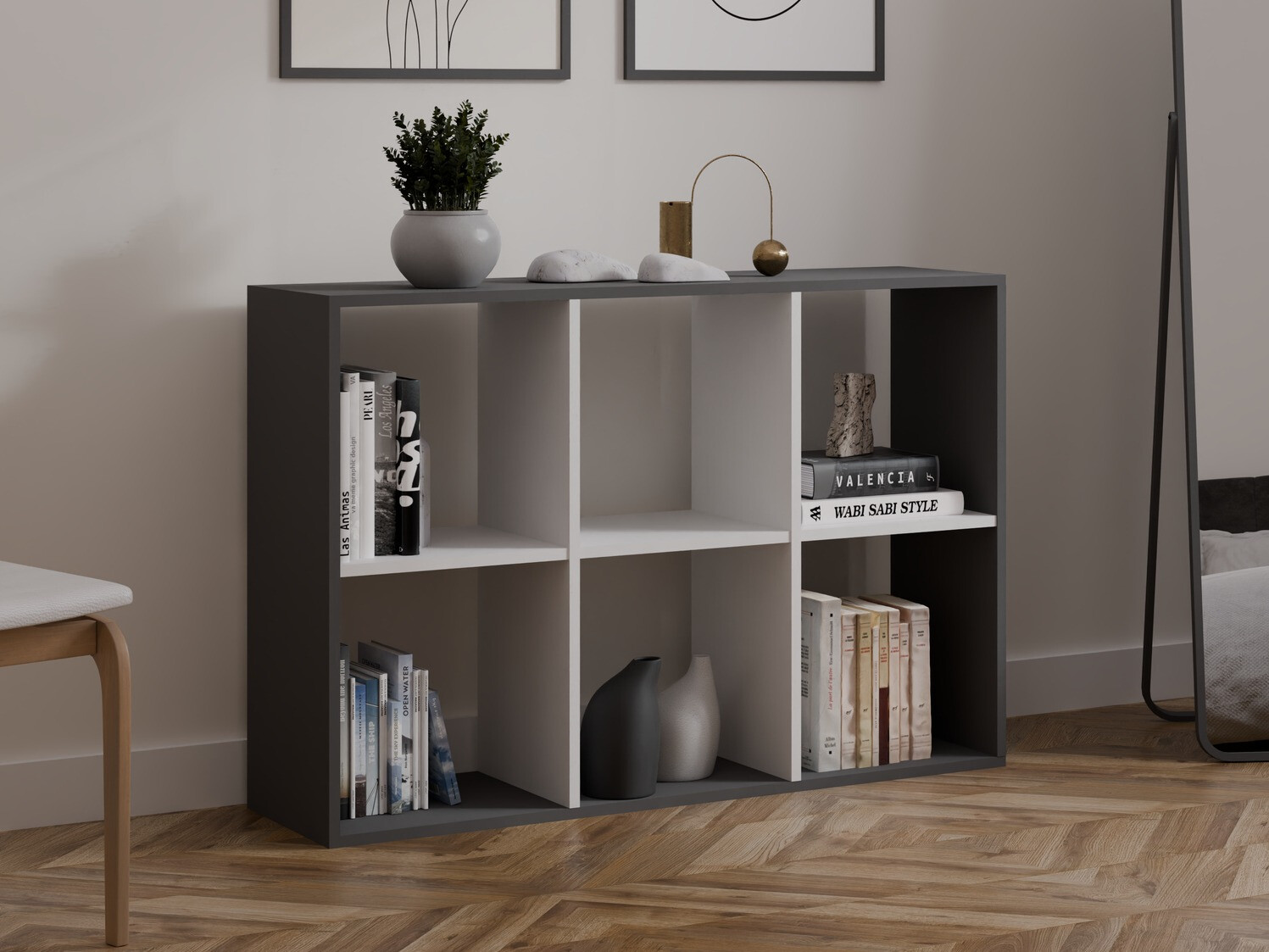 Regal Mandeville 287 (Bela + Antracit)