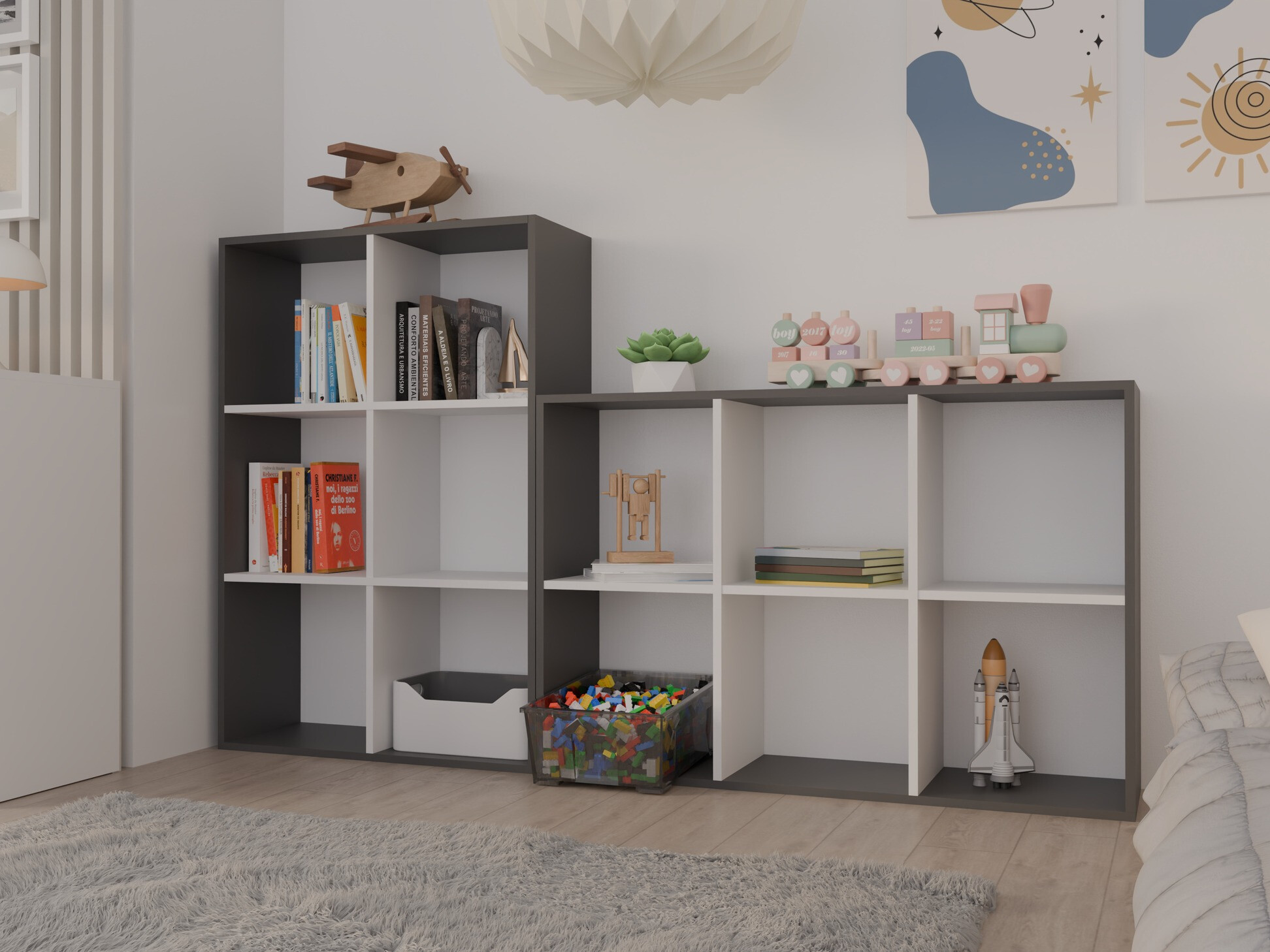 Regal Mandeville 287 (Bela + Antracit)