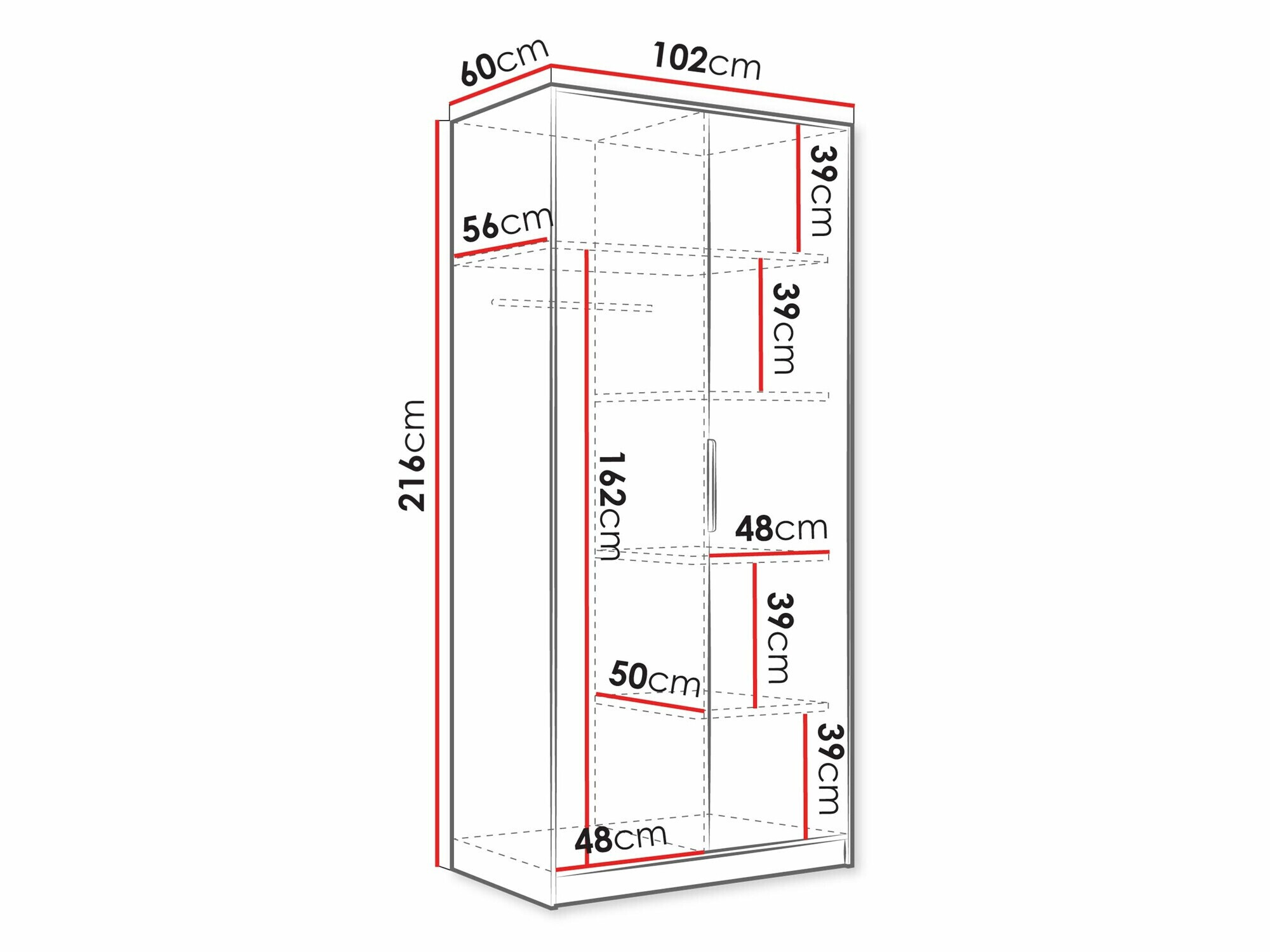 Garderobna omara Comfivo Larmire 122 (Bela)