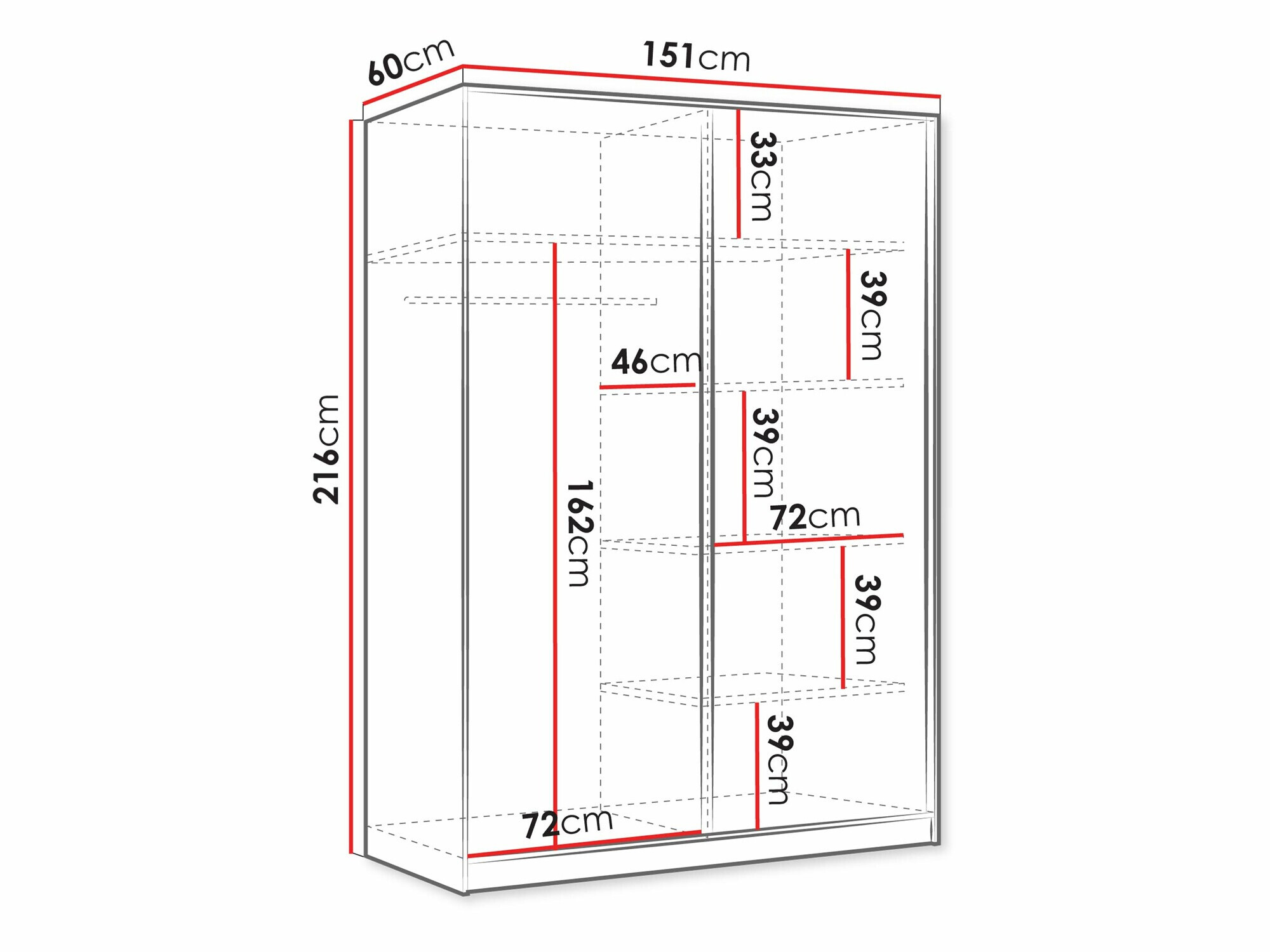 Garderobna omara Comfivo Papilio III (Bela)