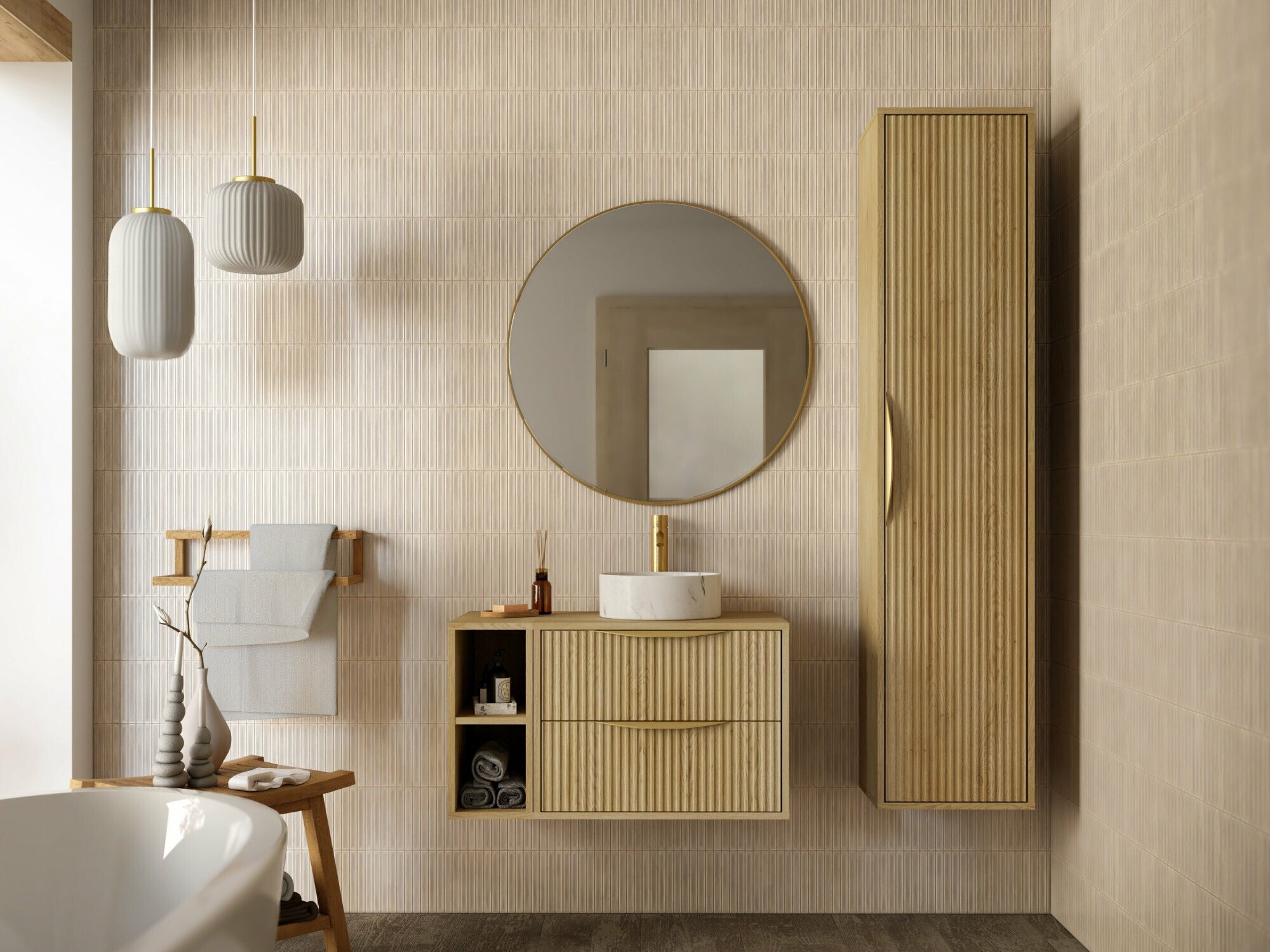 Stenska kopalniška omarica Burleson 160 (Hrast)