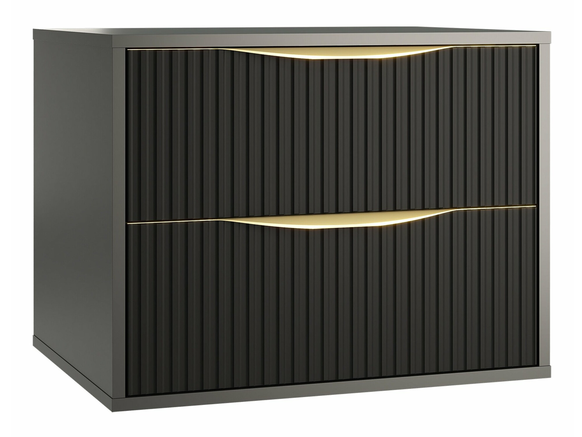 Viseča kopalniška omarica za umivalnik Burleson 162 (Črna)