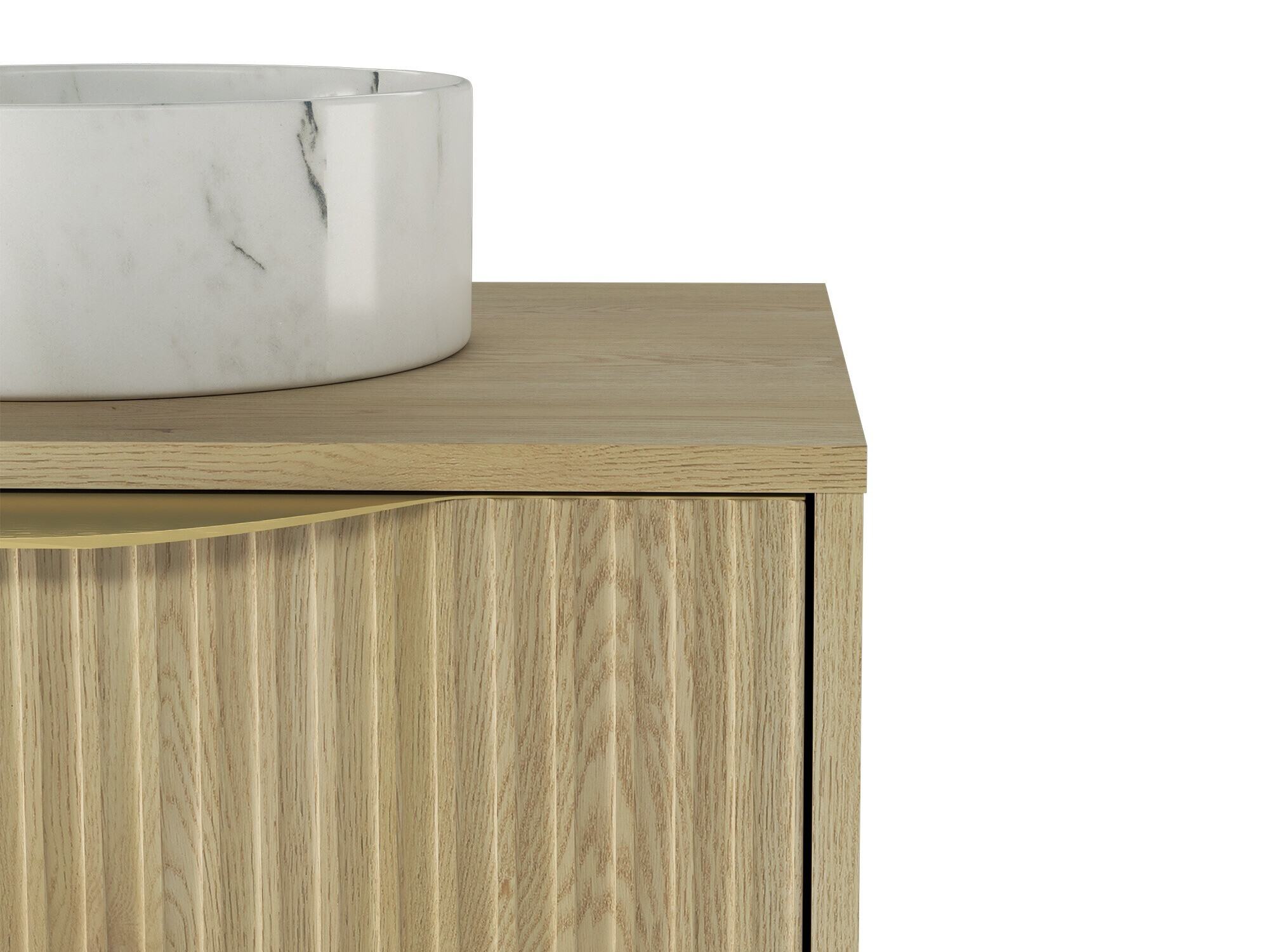 Viseča kopalniška omarica za umivalnik Burleson 162 (Hrast)