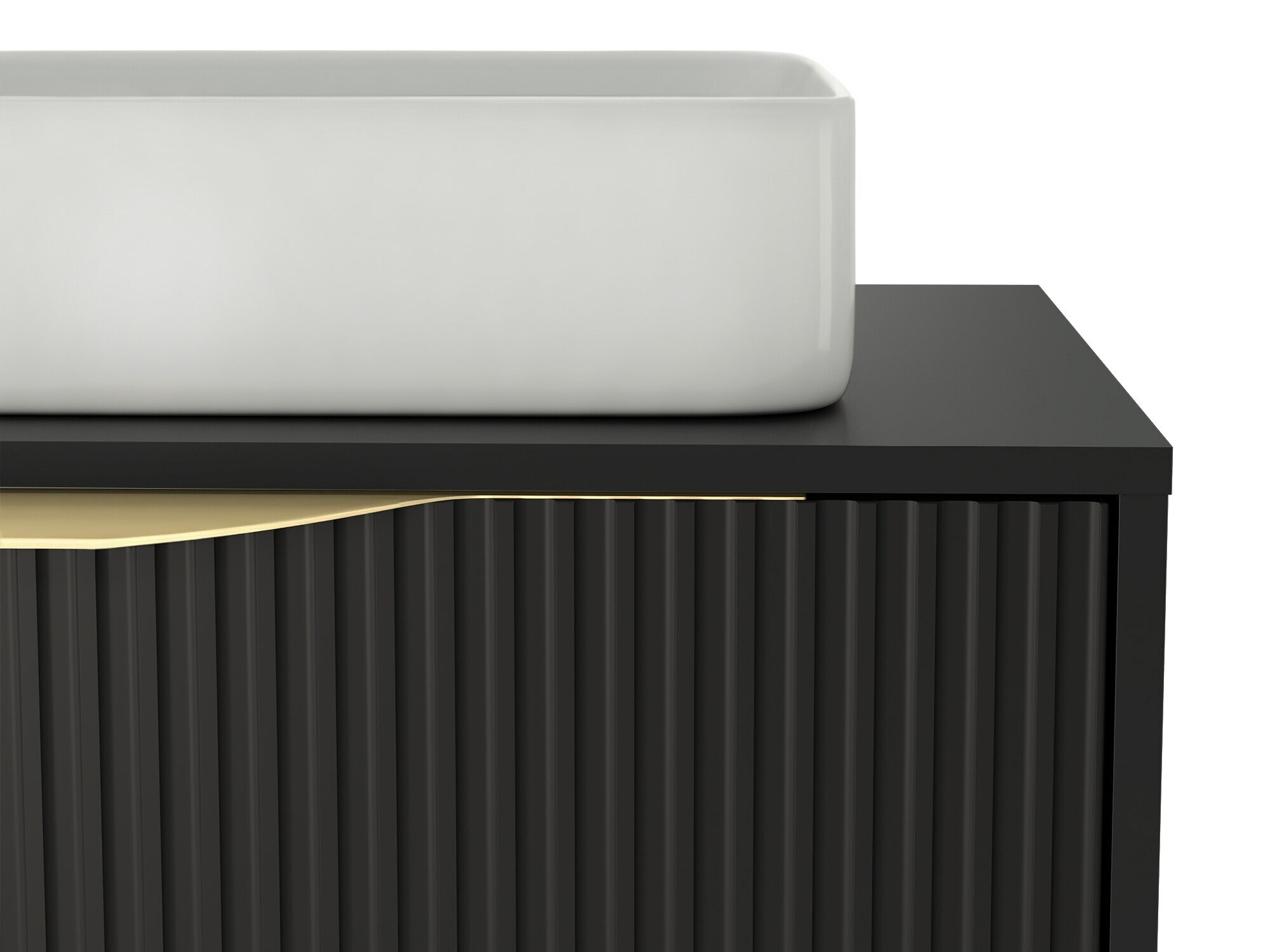 Viseča kopalniška omarica za umivalnik Burleson 163 (Črna)