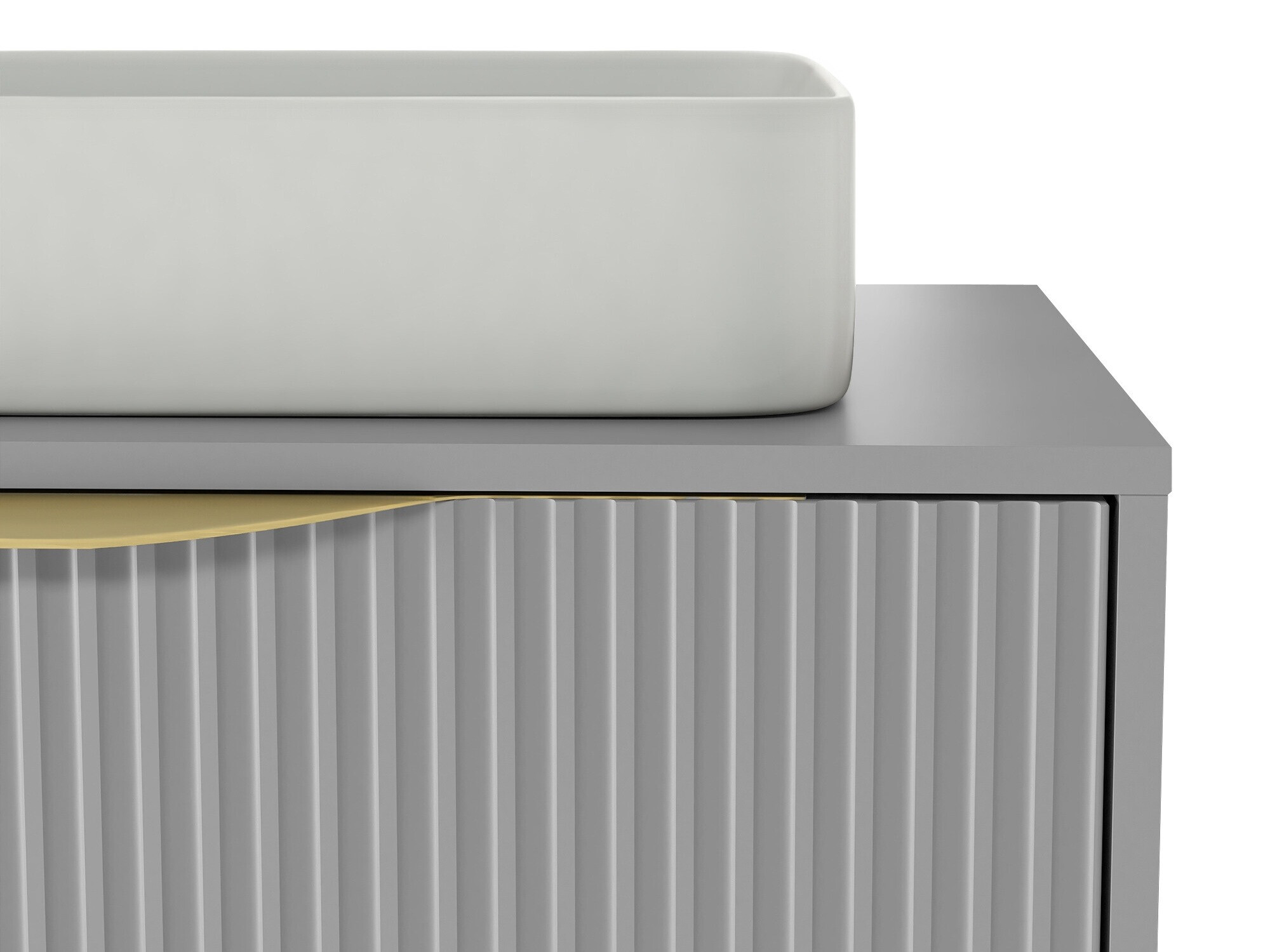 Viseča kopalniška omarica za umivalnik Burleson 163 (Siva)