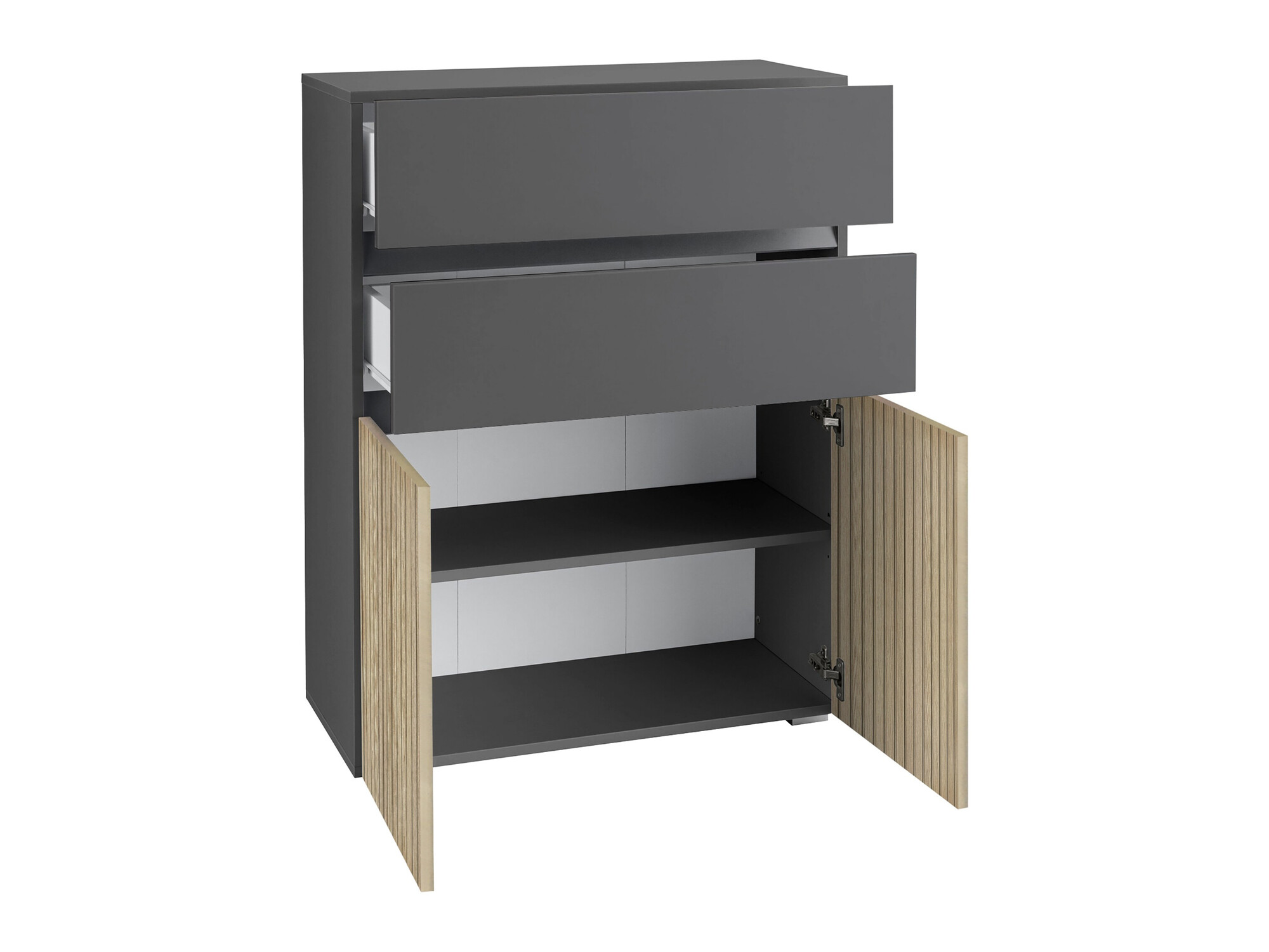 Prostostoječa Kopalniška omarica Soncamu 101 (Antracit + Lahki hrast)