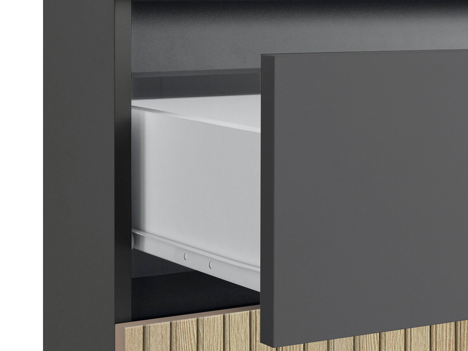 Prostostoječa Kopalniška omarica Soncamu 101 (Antracit + Lahki hrast)