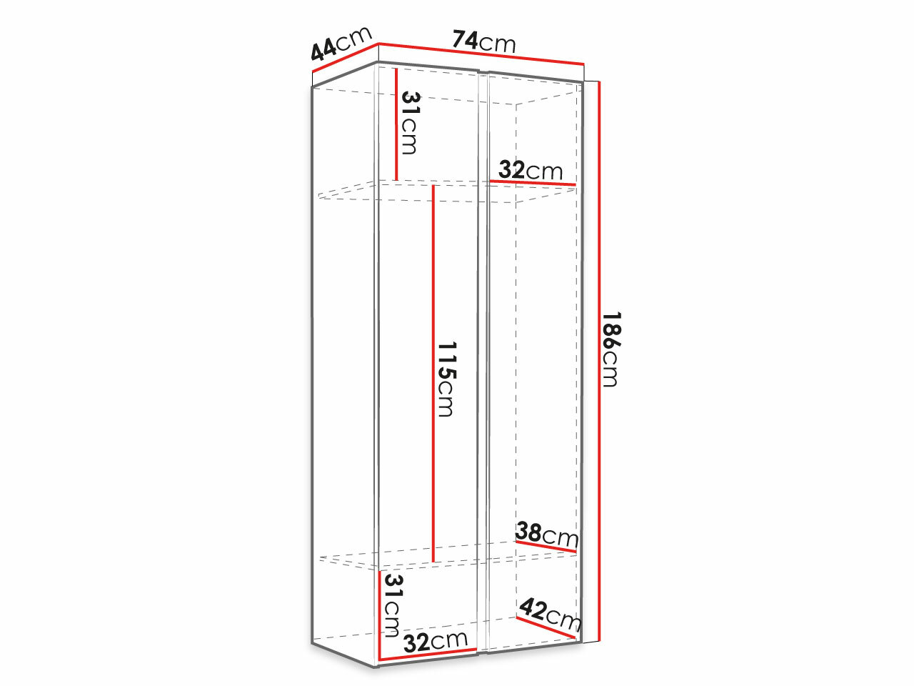 Garderobna omara Hartford 368 (Artisan hrast + Črna)