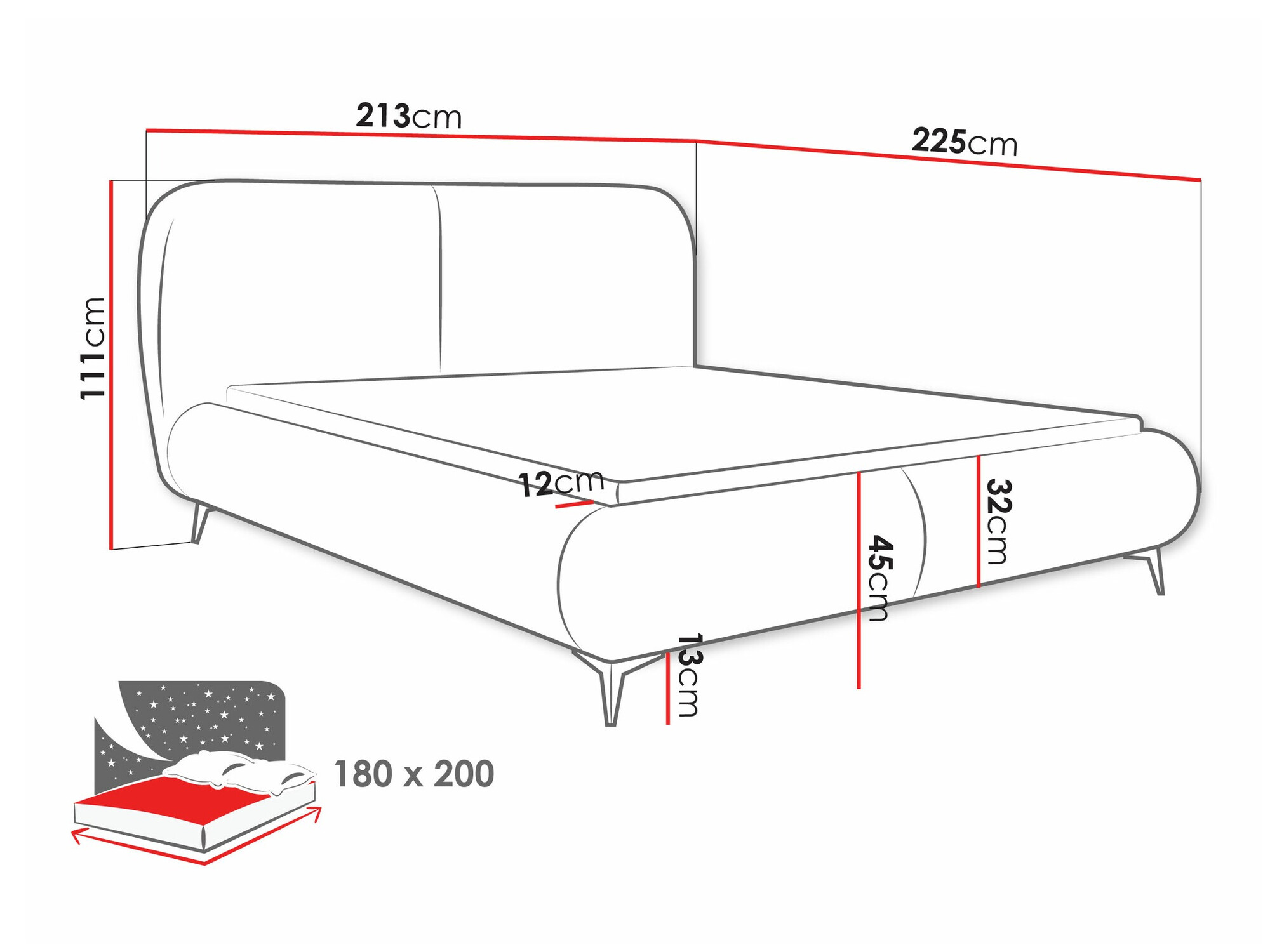 Postelja TrendyNest Fenara (Coral 50)