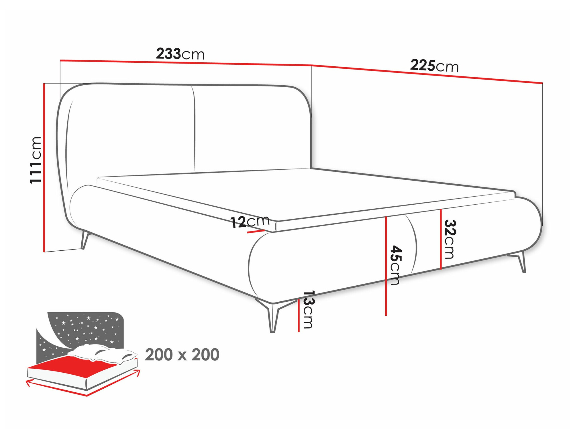 Postelja TrendyNest Fenara (Coral 50)